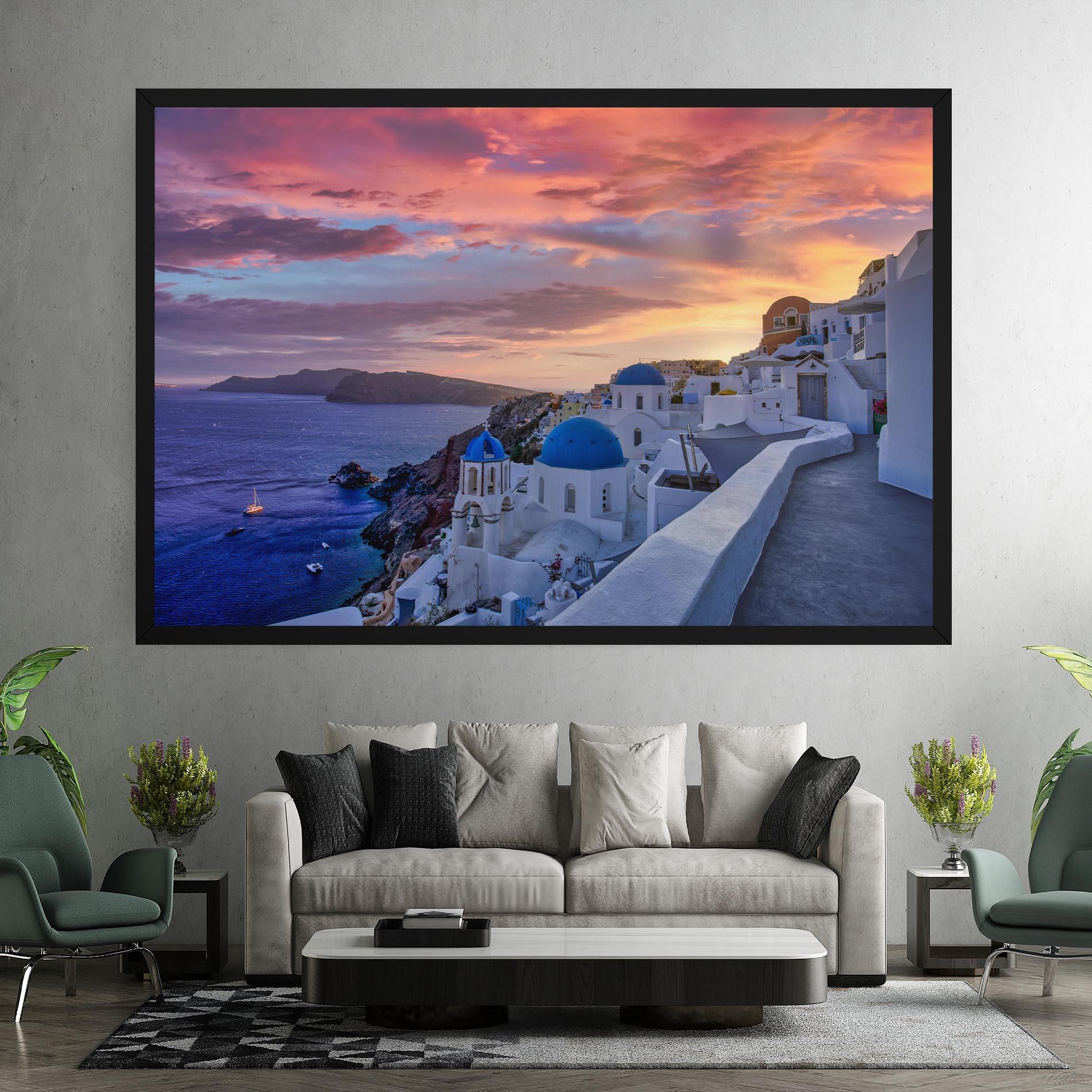 Leinwandbild Santorini View mockup 7