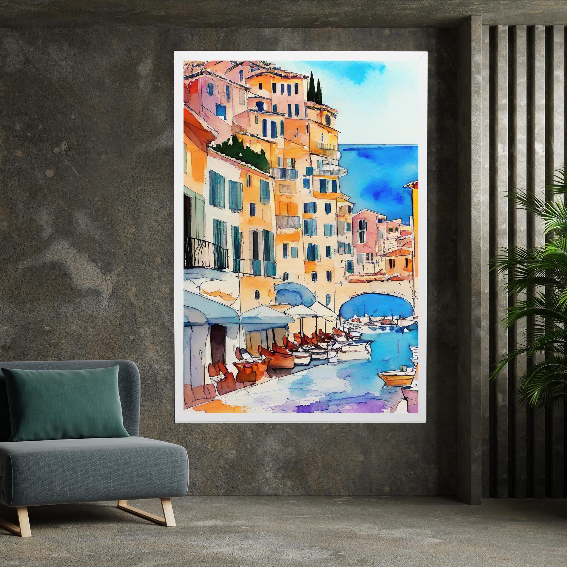 Leinwandbild France Watercolor mockup 7