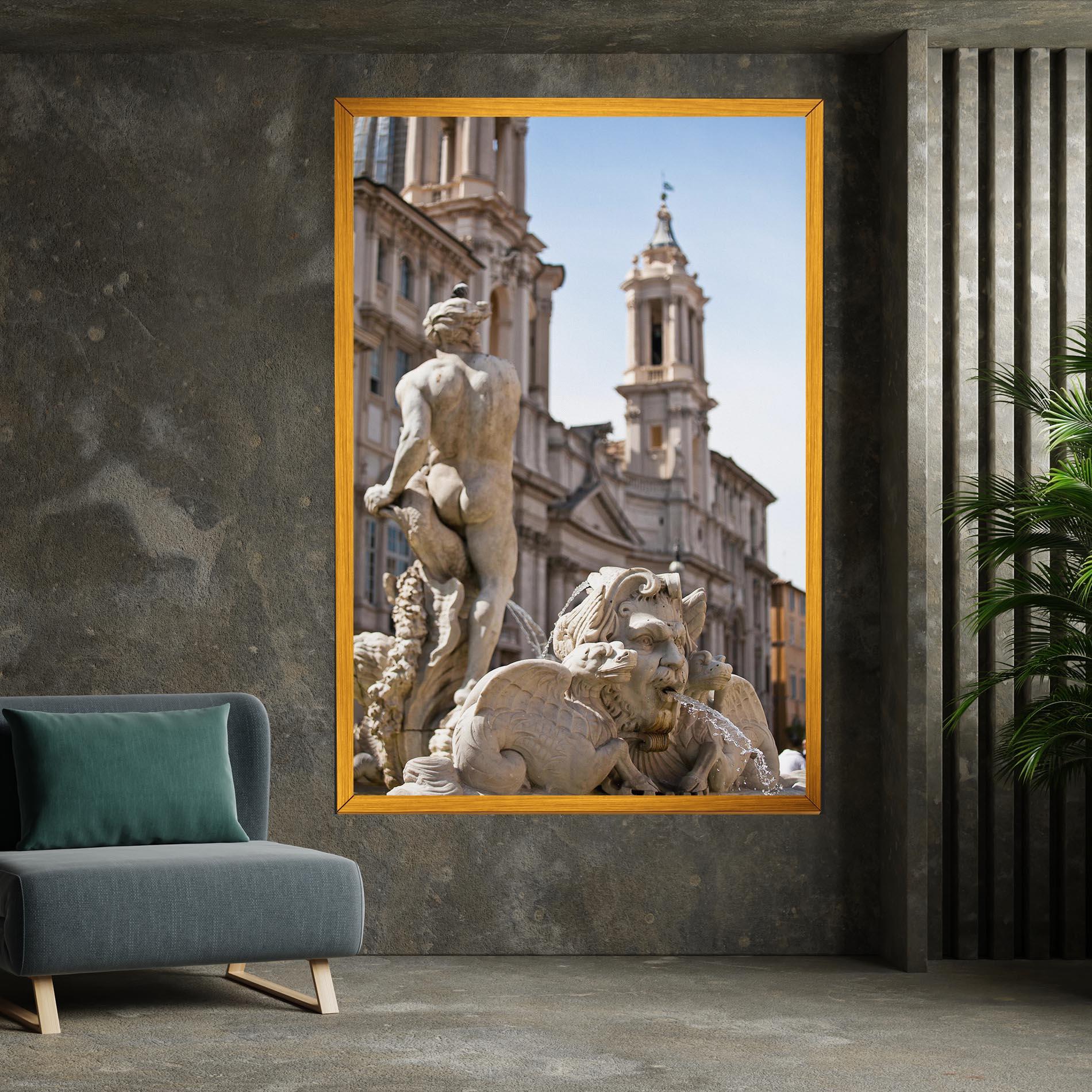 Leinwandbild Baroque Statue Italy mockup 7