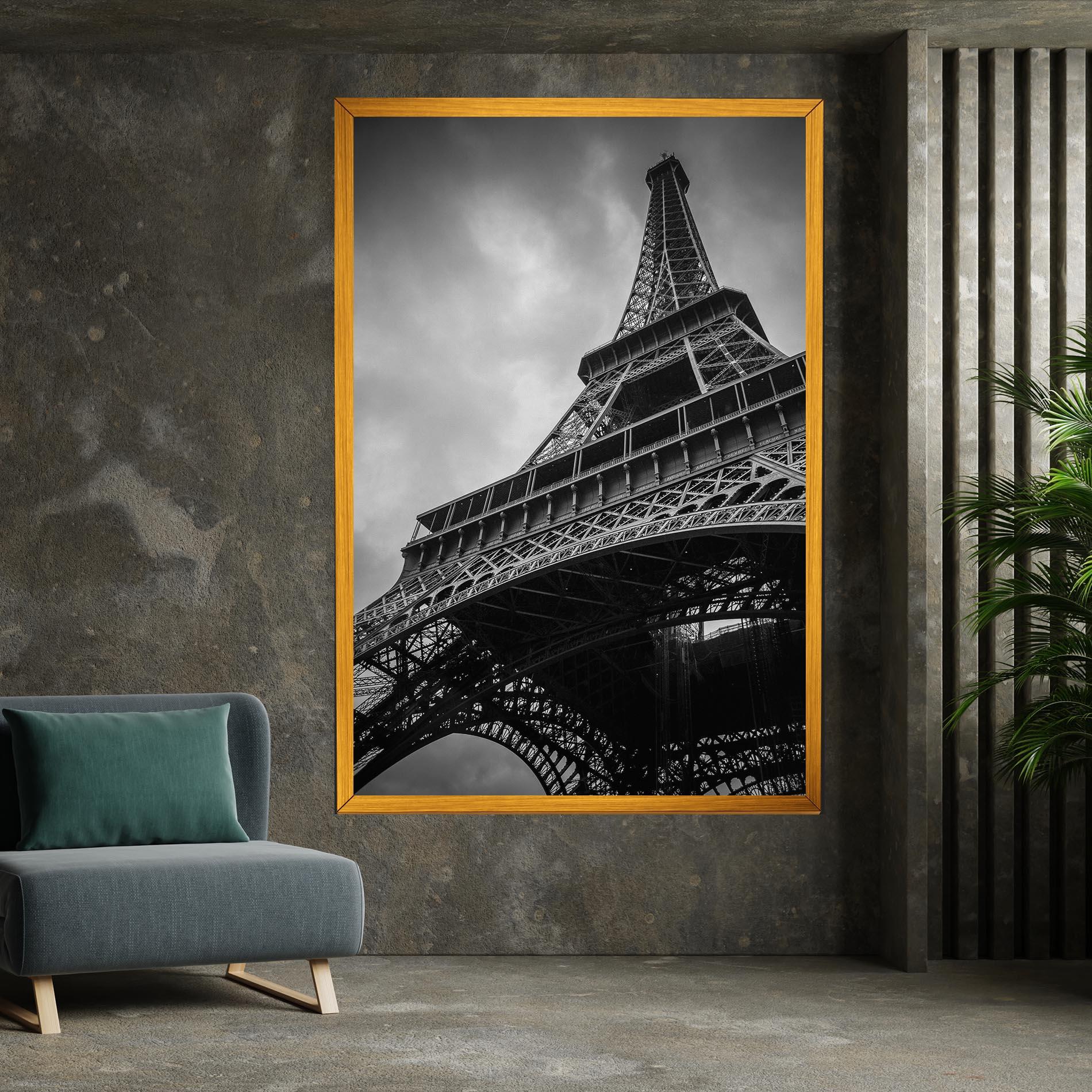Leinwandbild Eiffel Grey Tower mockup 7