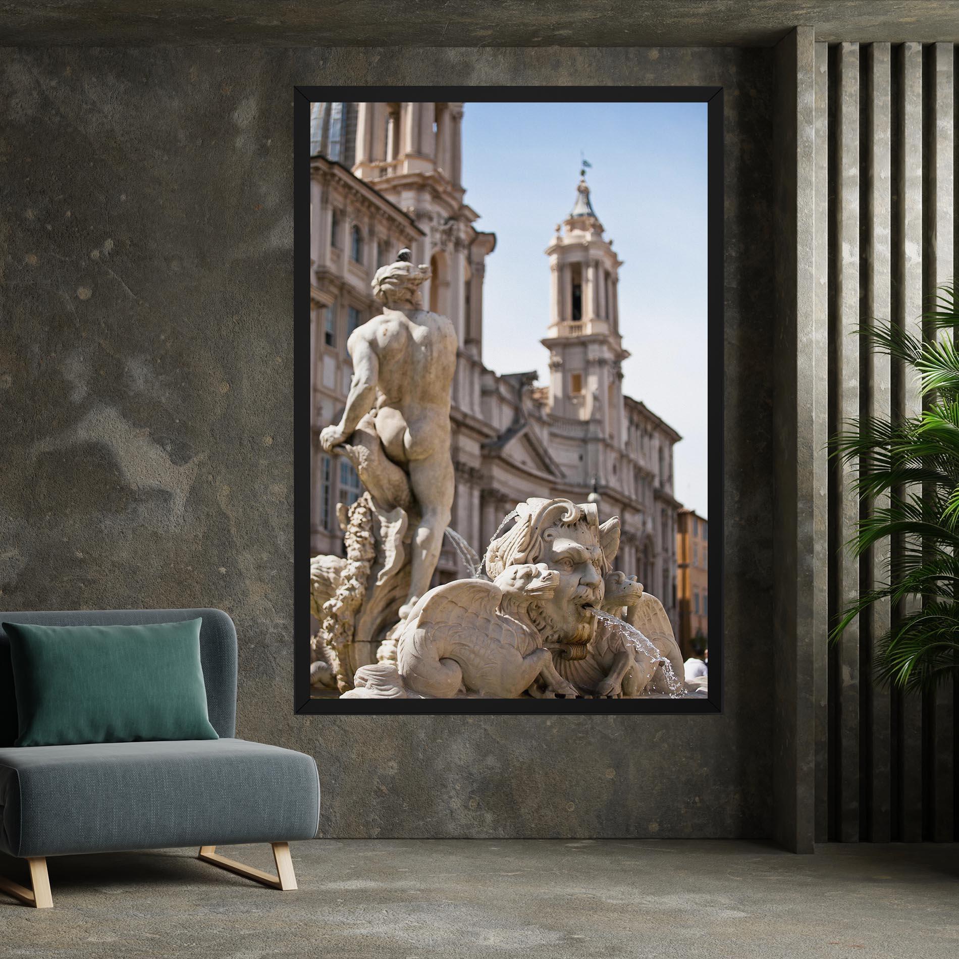 Leinwandbild Baroque Statue Italy mockup 7