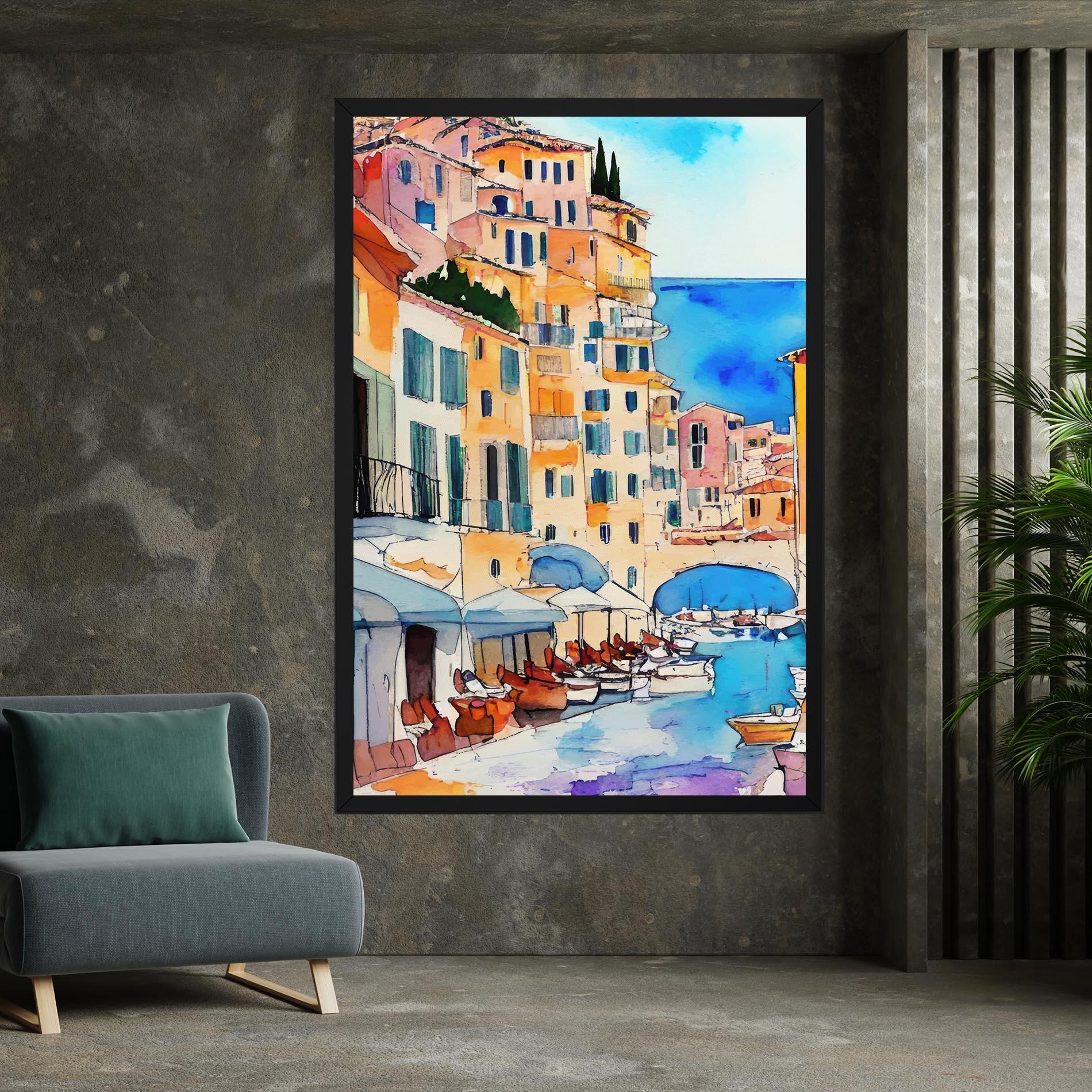 Leinwandbild France Watercolor mockup 7