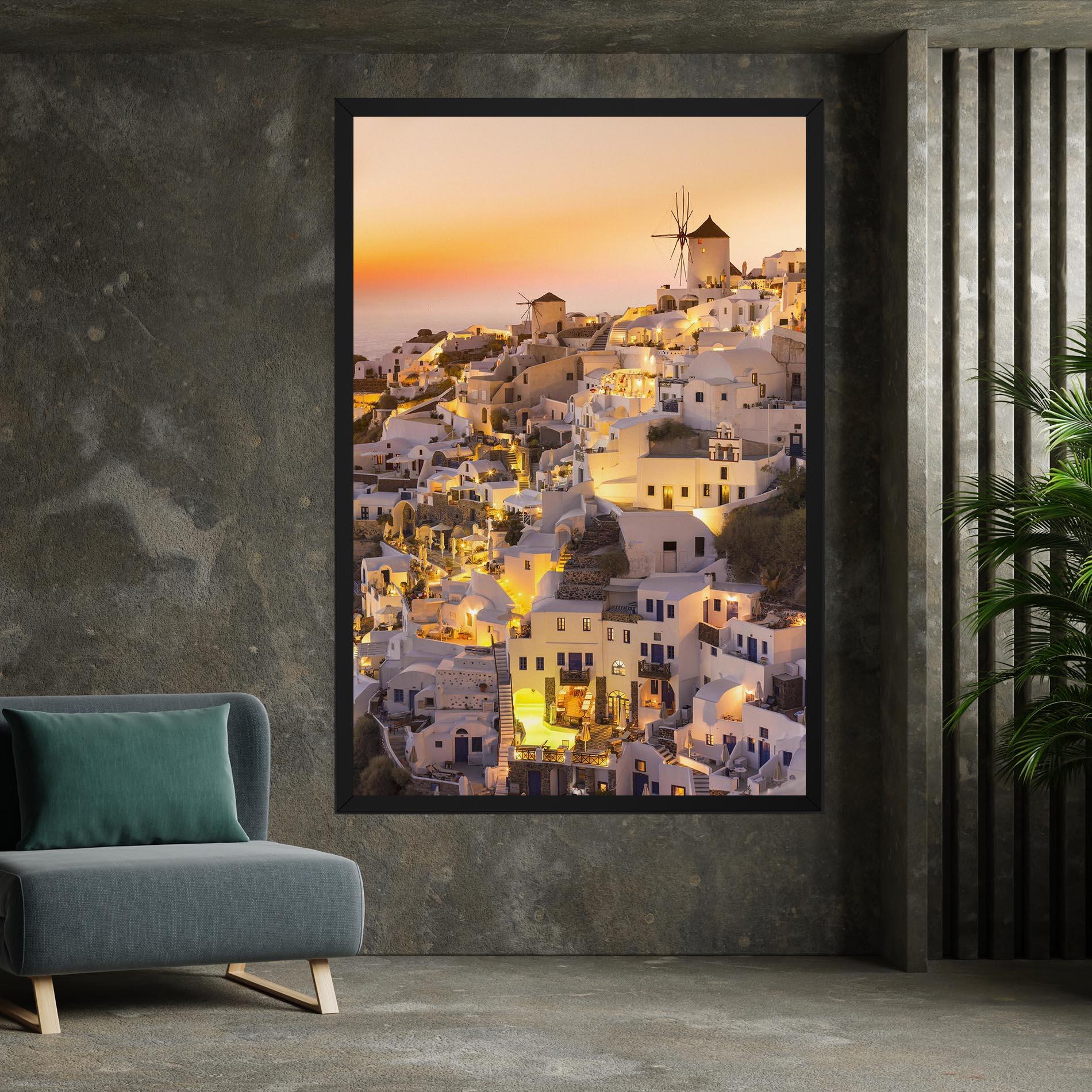 Leinwandbild Santorini Greece mockup 7