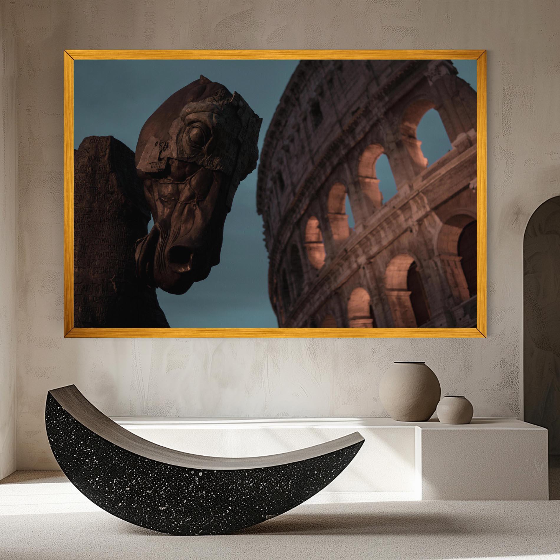 Leinwandbild Colosseum Horse mockup 8