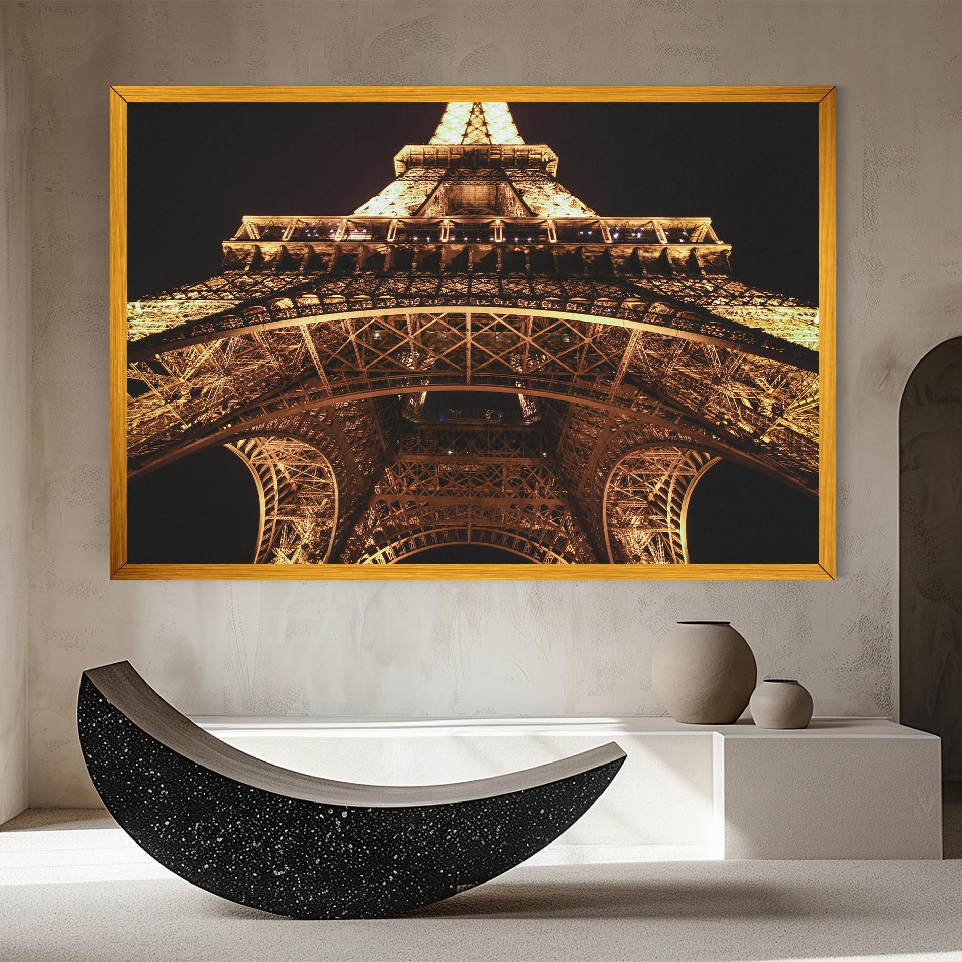 Leinwandbild Eiffel Tower At Night mockup 8