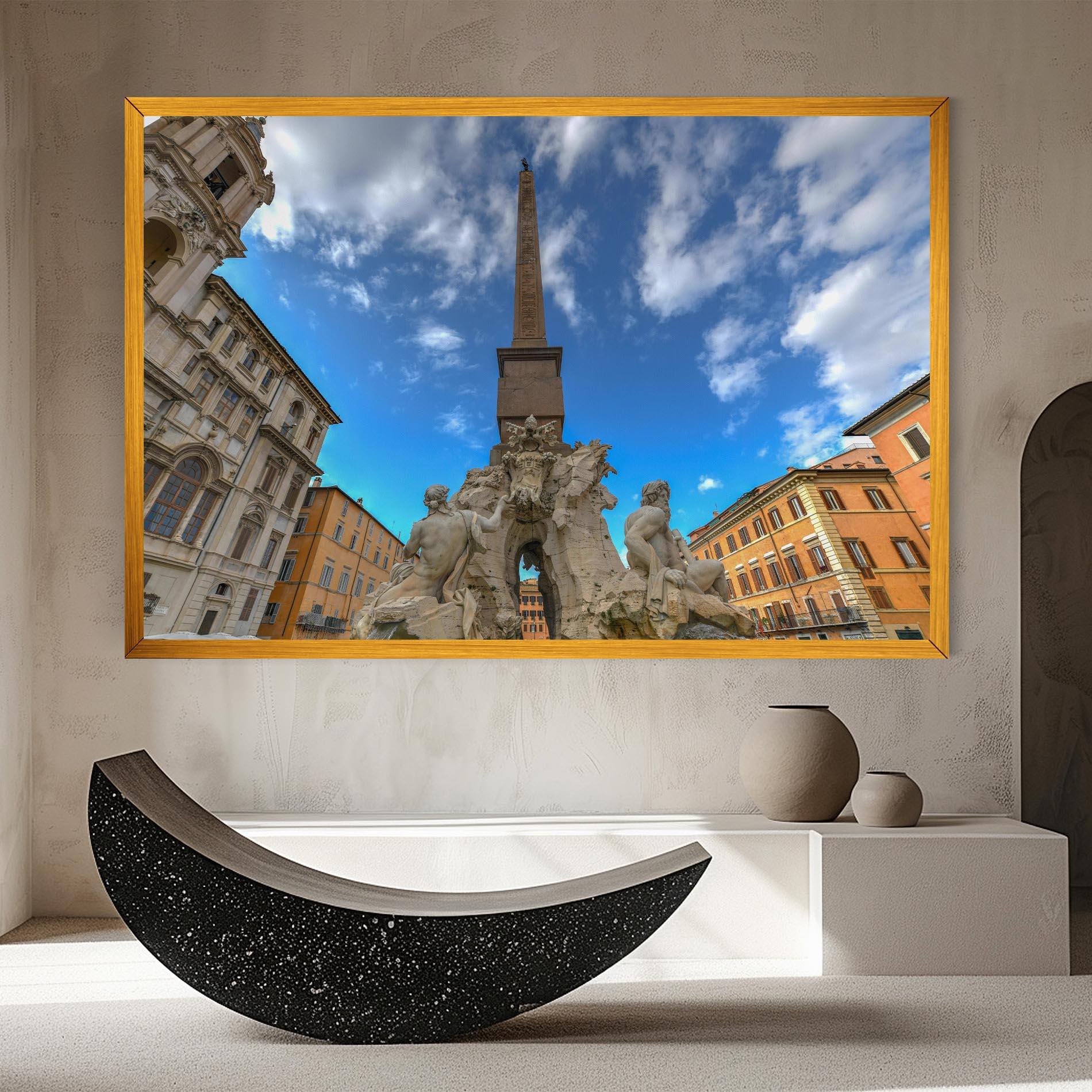 Leinwandbild Piazza Navona Italy mockup 8