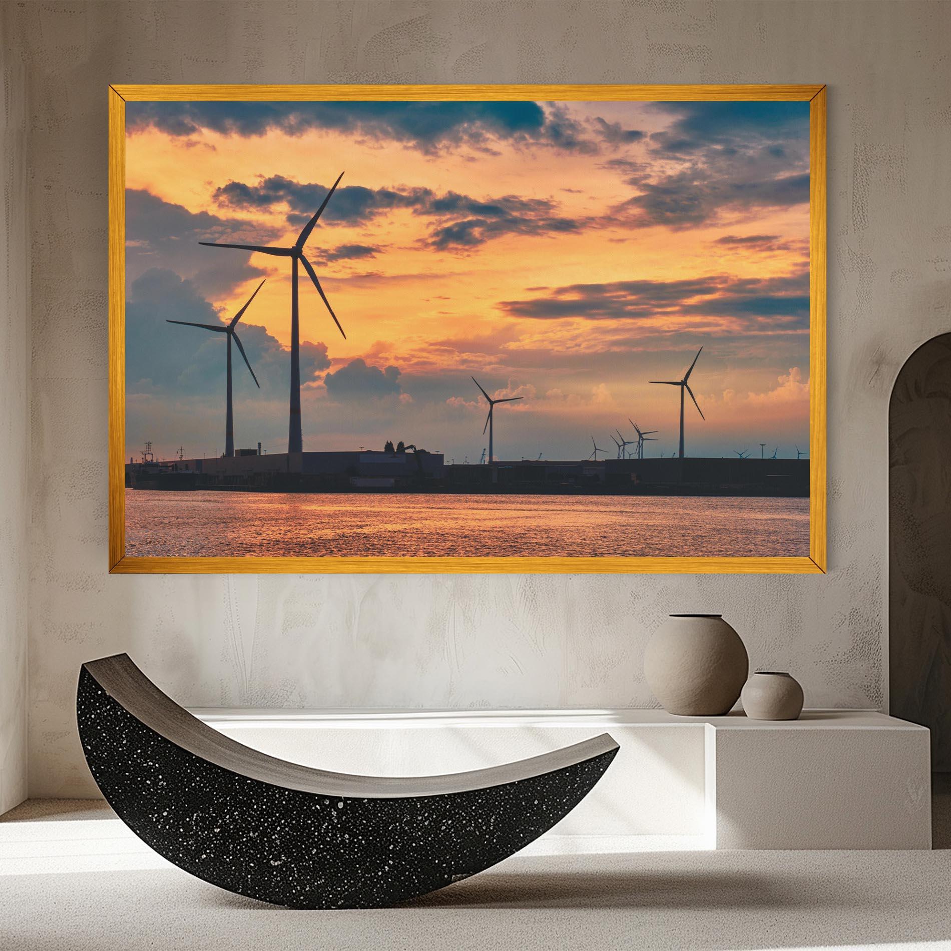 Leinwandbild Sunset Belgium mockup 8