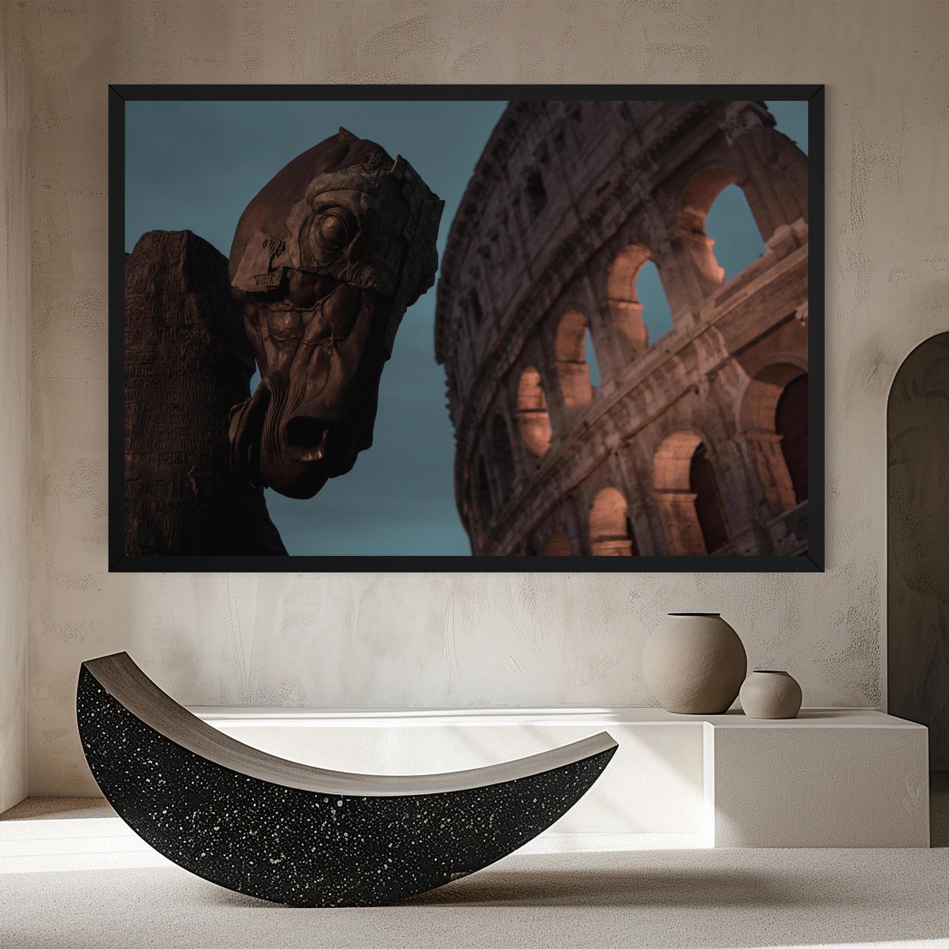 Leinwandbild Colosseum Horse mockup 8
