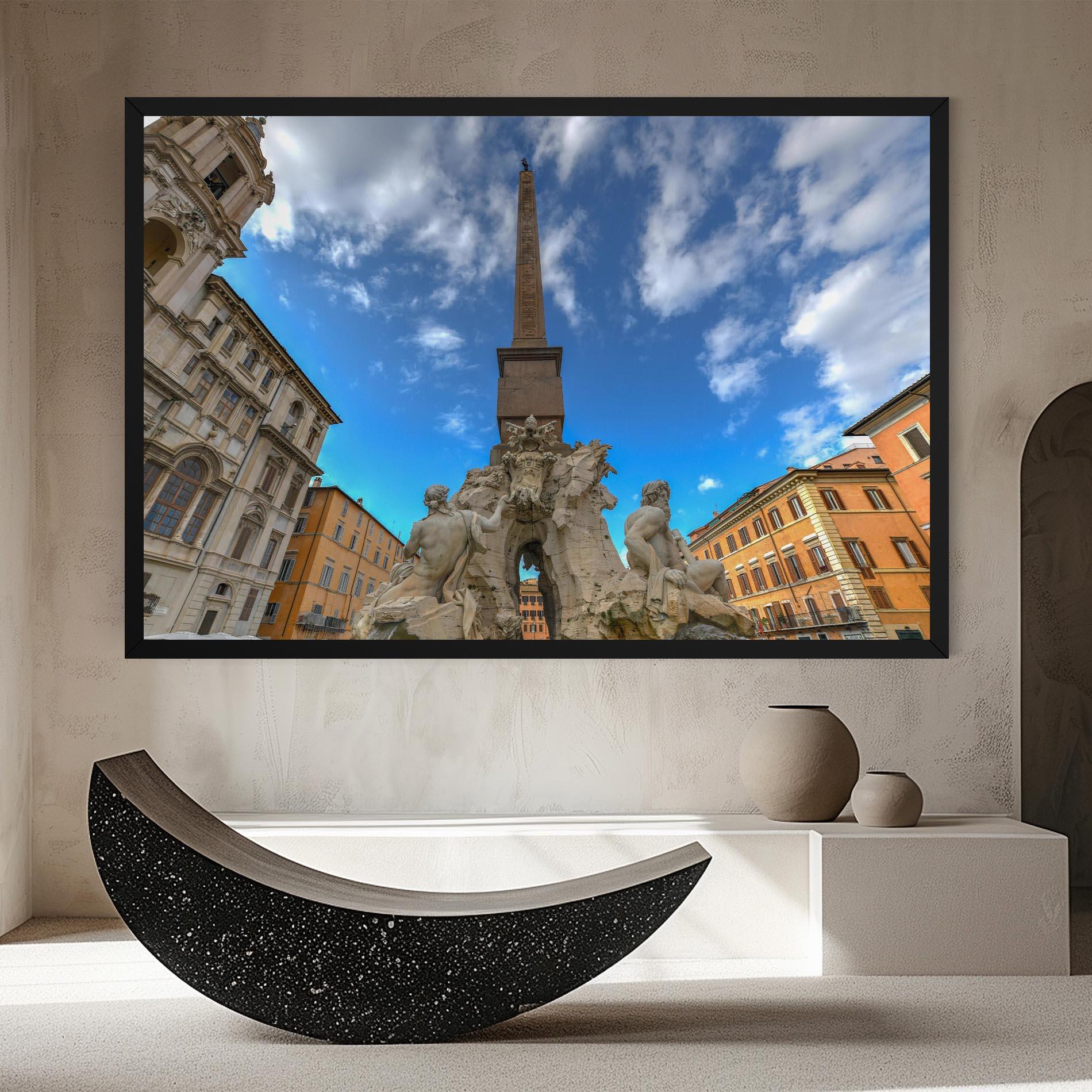 Leinwandbild Piazza Navona Italy mockup 8