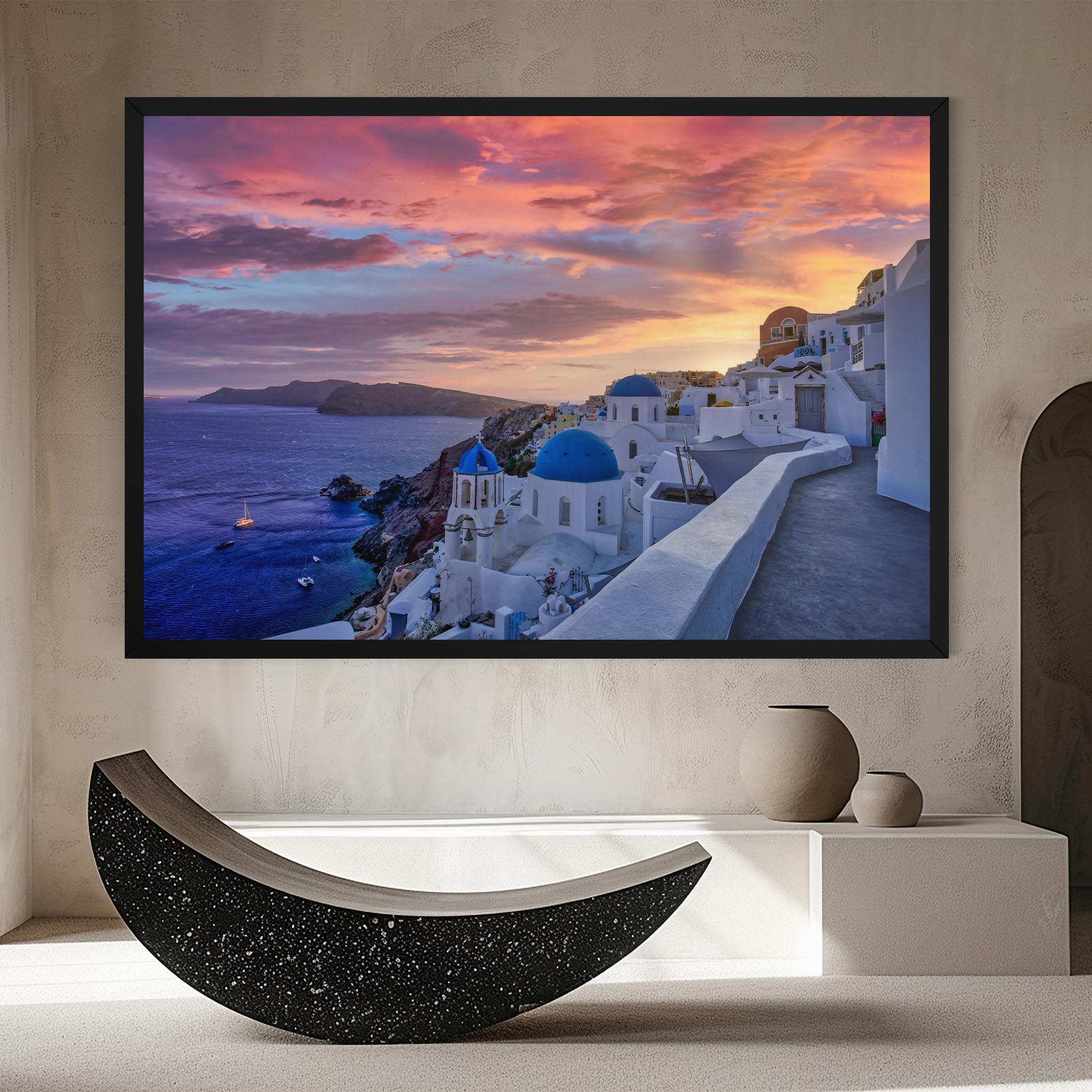 Leinwandbild Santorini View mockup 8