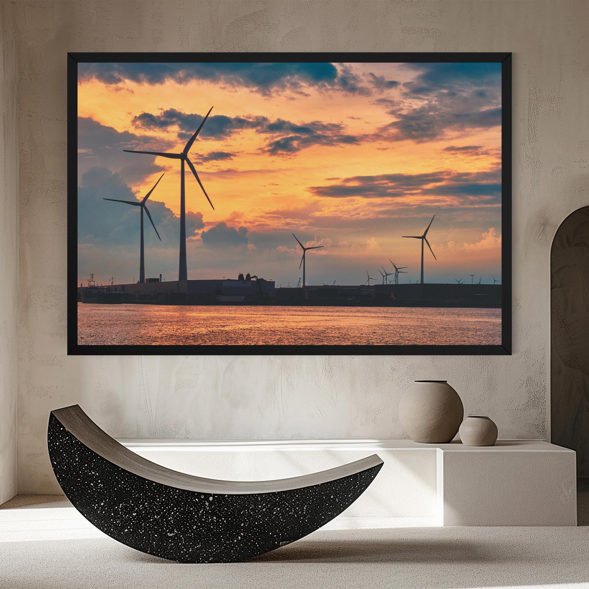Leinwandbild Sunset Belgium mockup 8