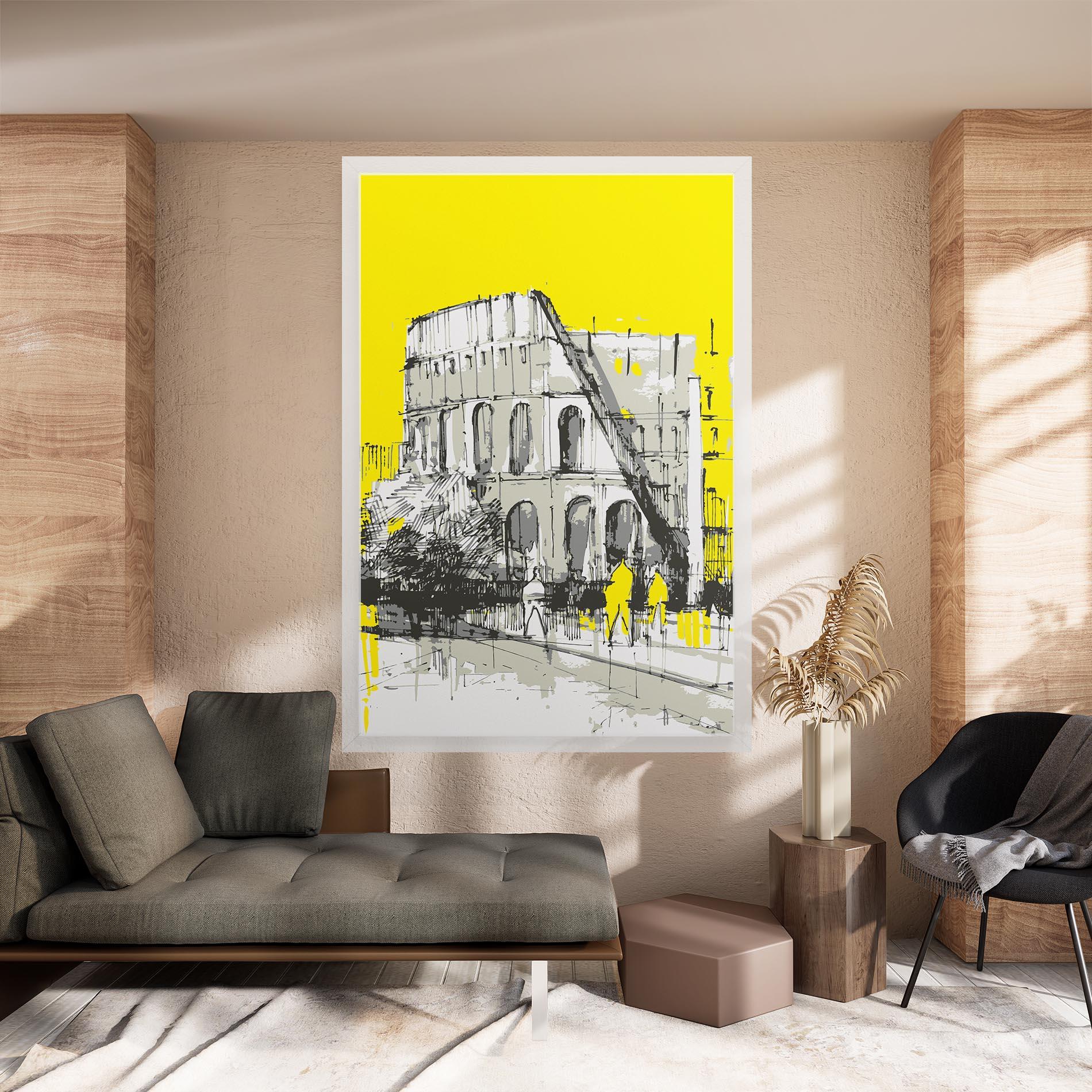 Leinwandbild Yellow Colosseum mockup 8