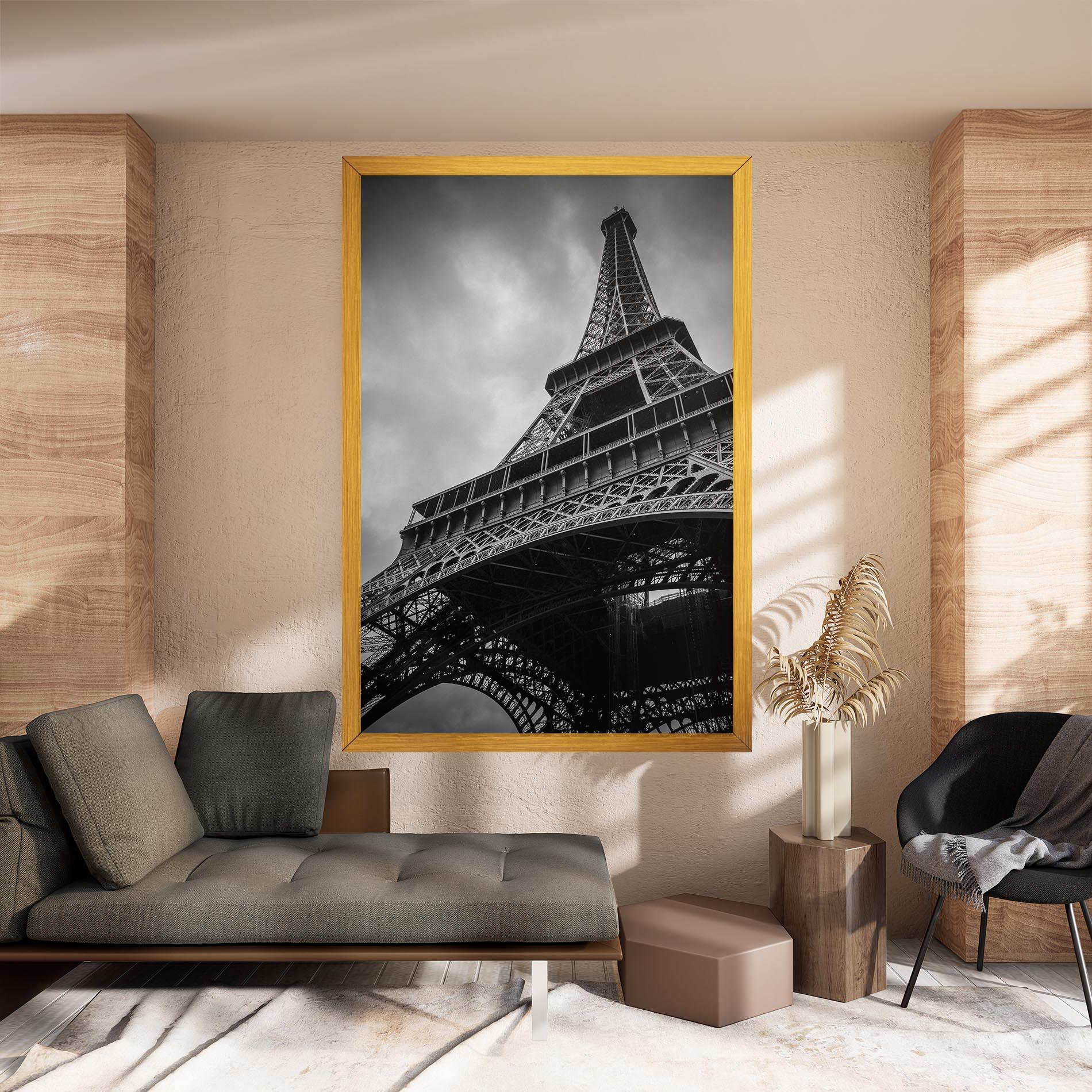 Leinwandbild Eiffel Grey Tower mockup 8