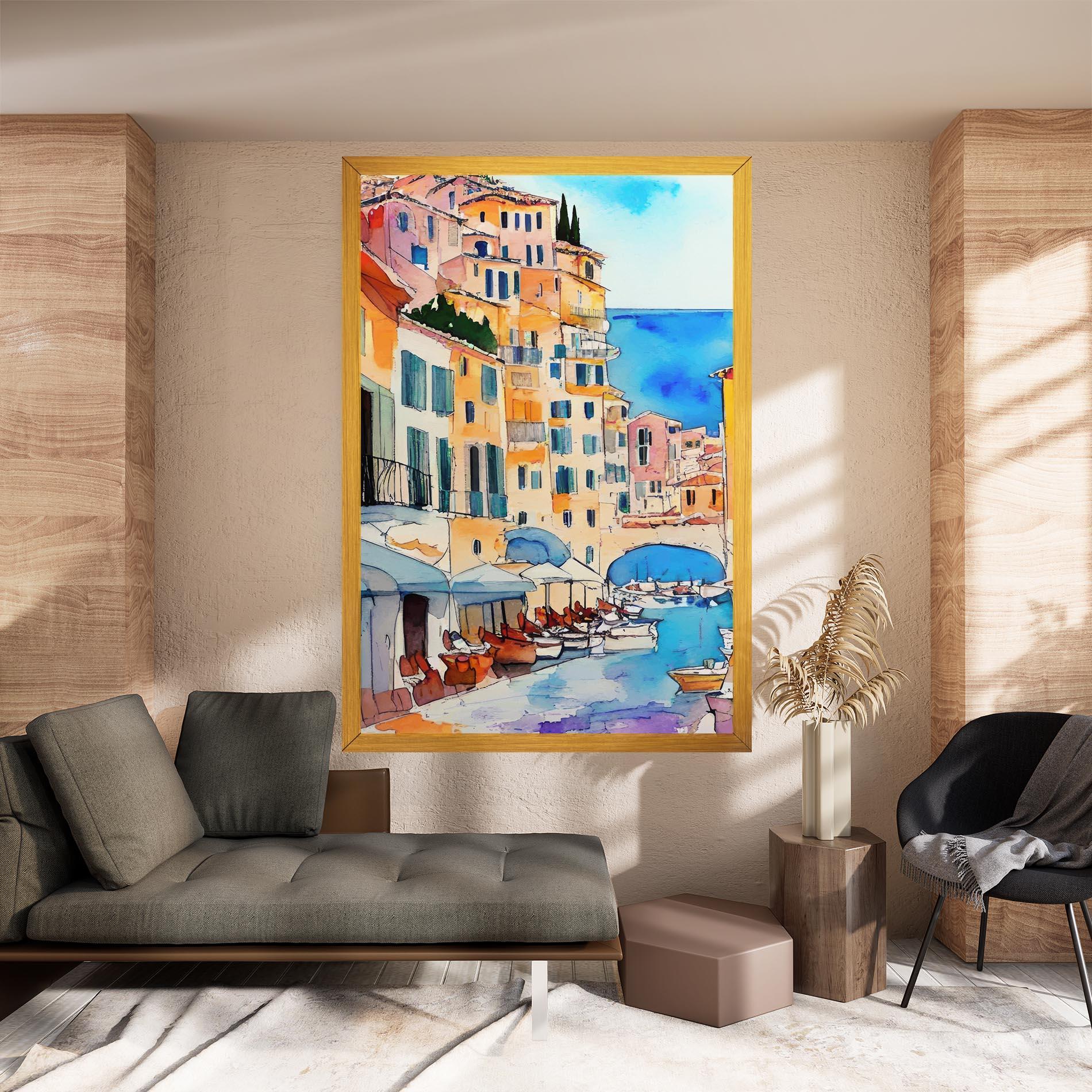 Leinwandbild France Watercolor mockup 8