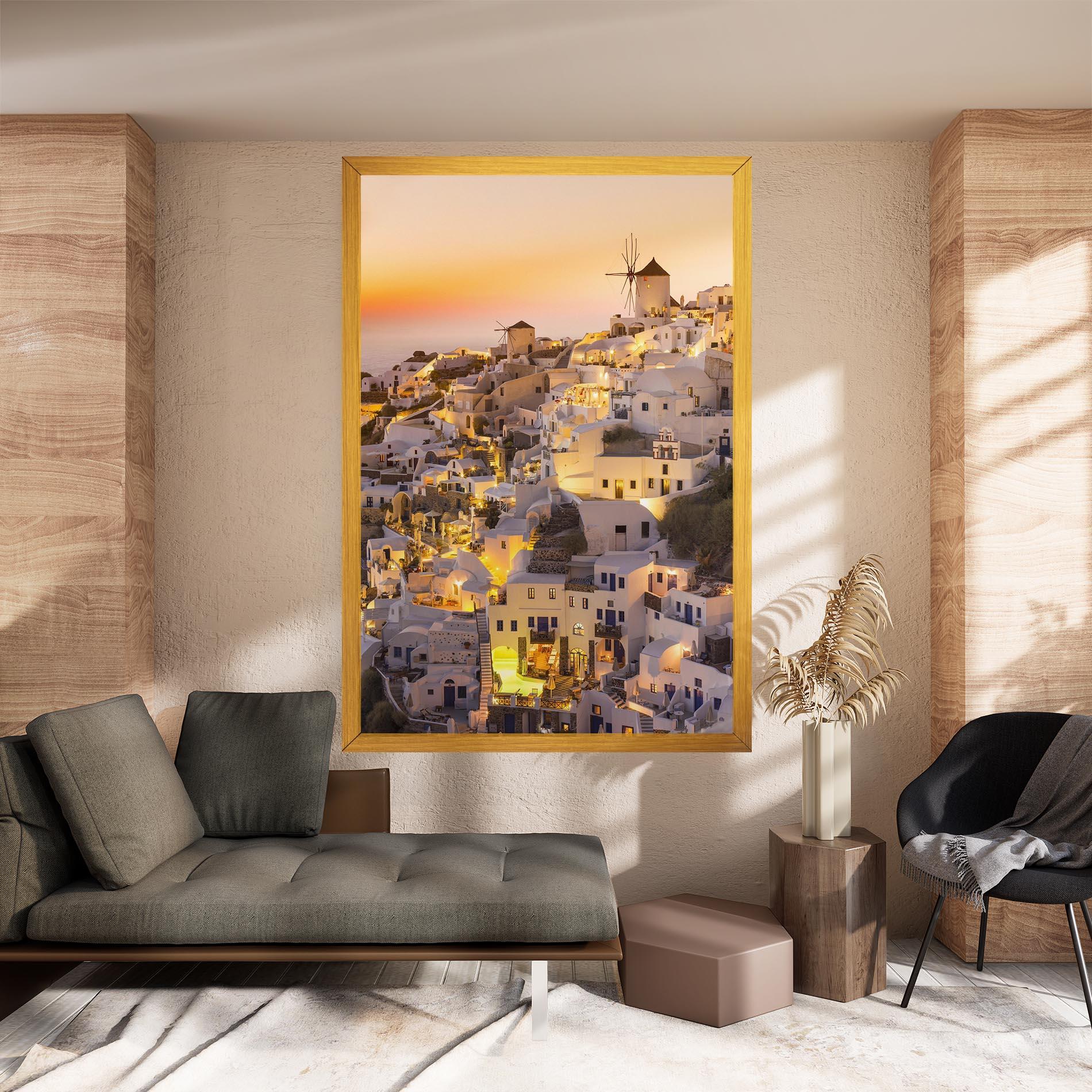 Leinwandbild Santorini Greece mockup 8