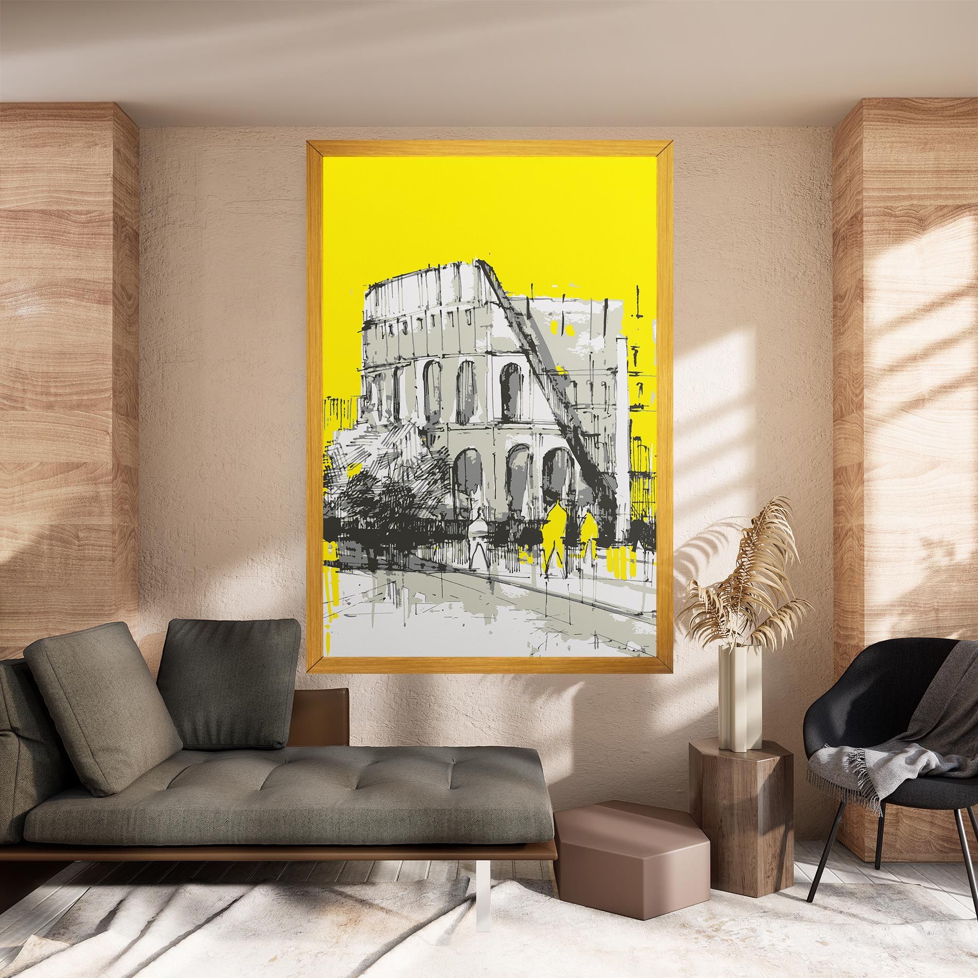 Yellow Colosseum mockup 8