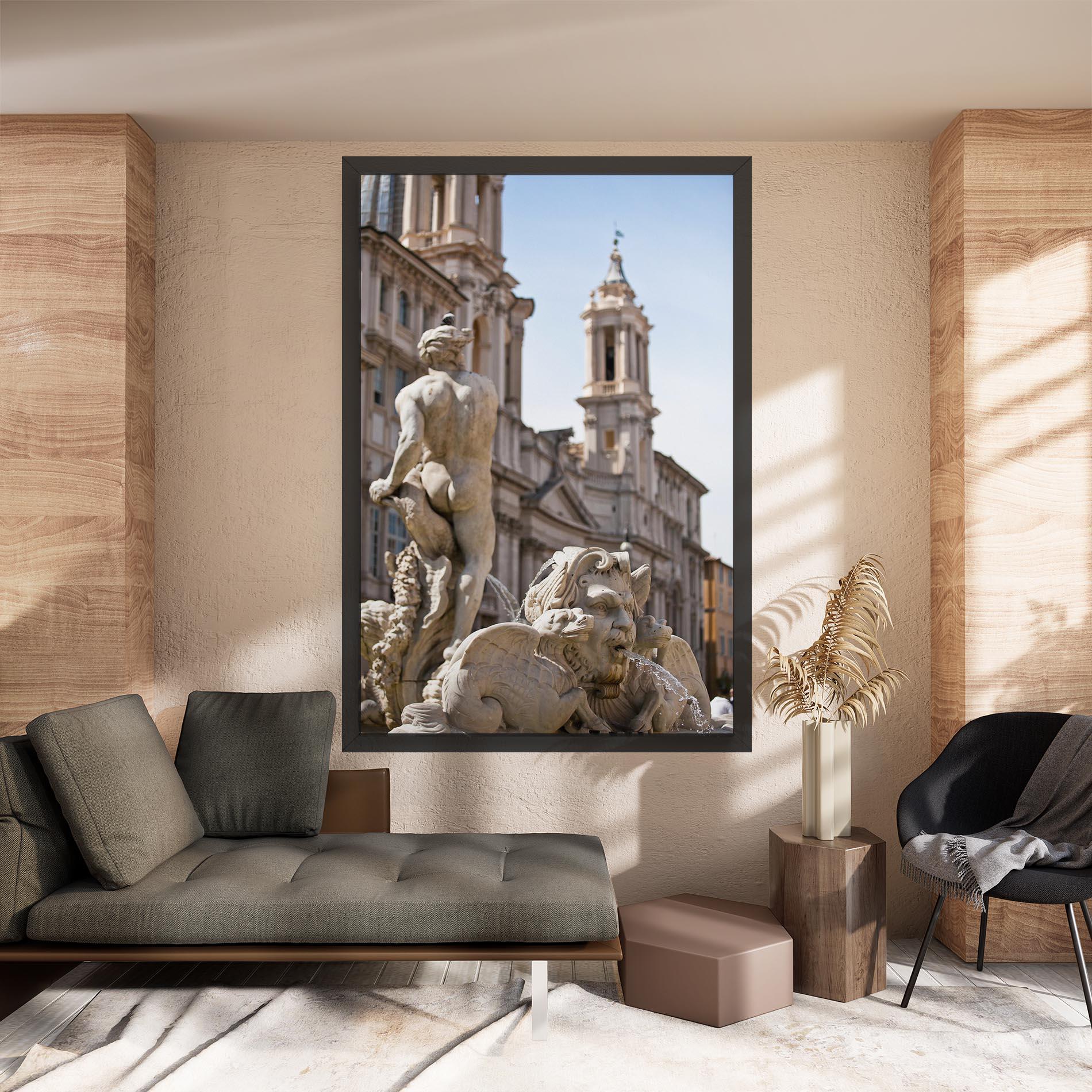 Leinwandbild Baroque Statue Italy mockup 8