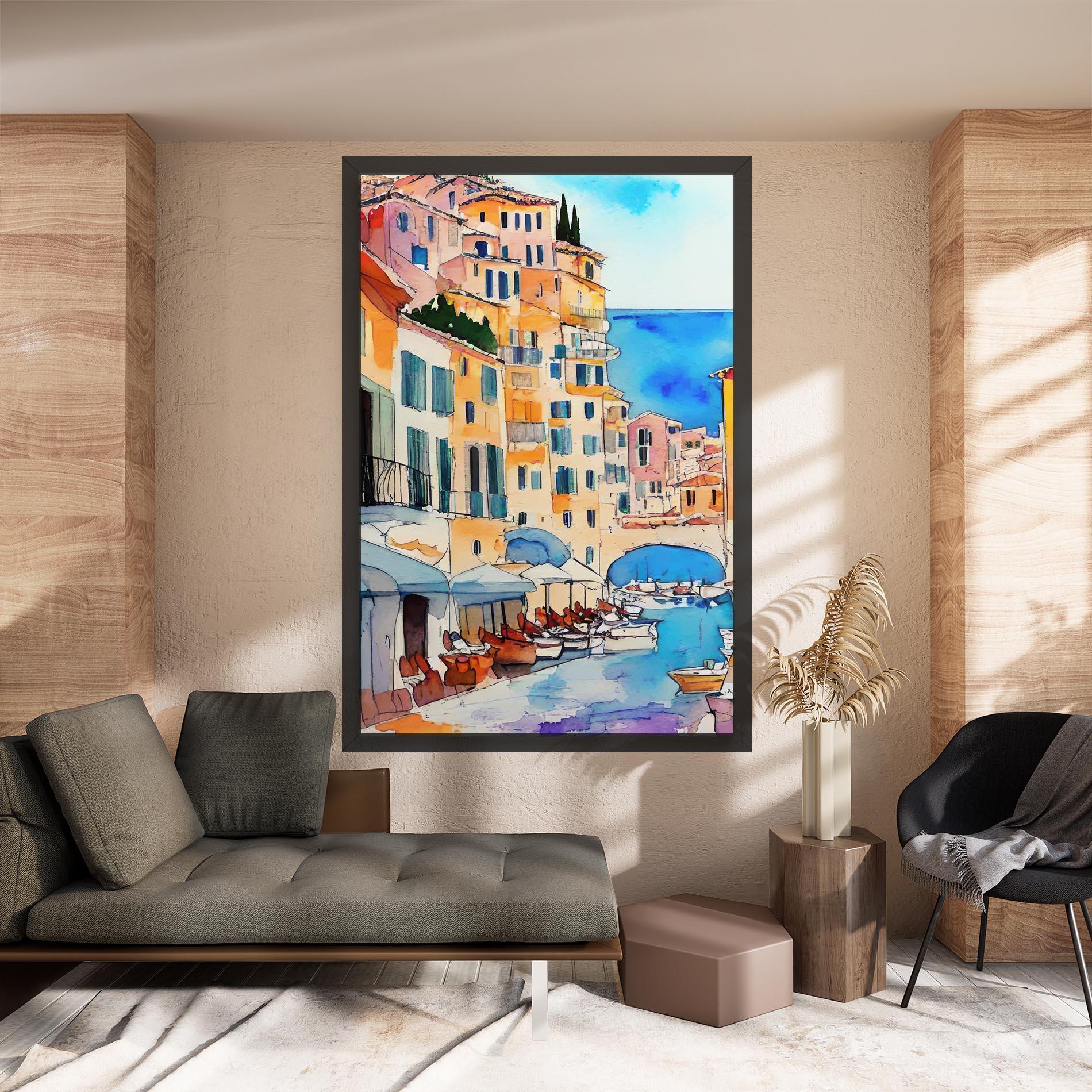 Leinwandbild France Watercolor mockup 8