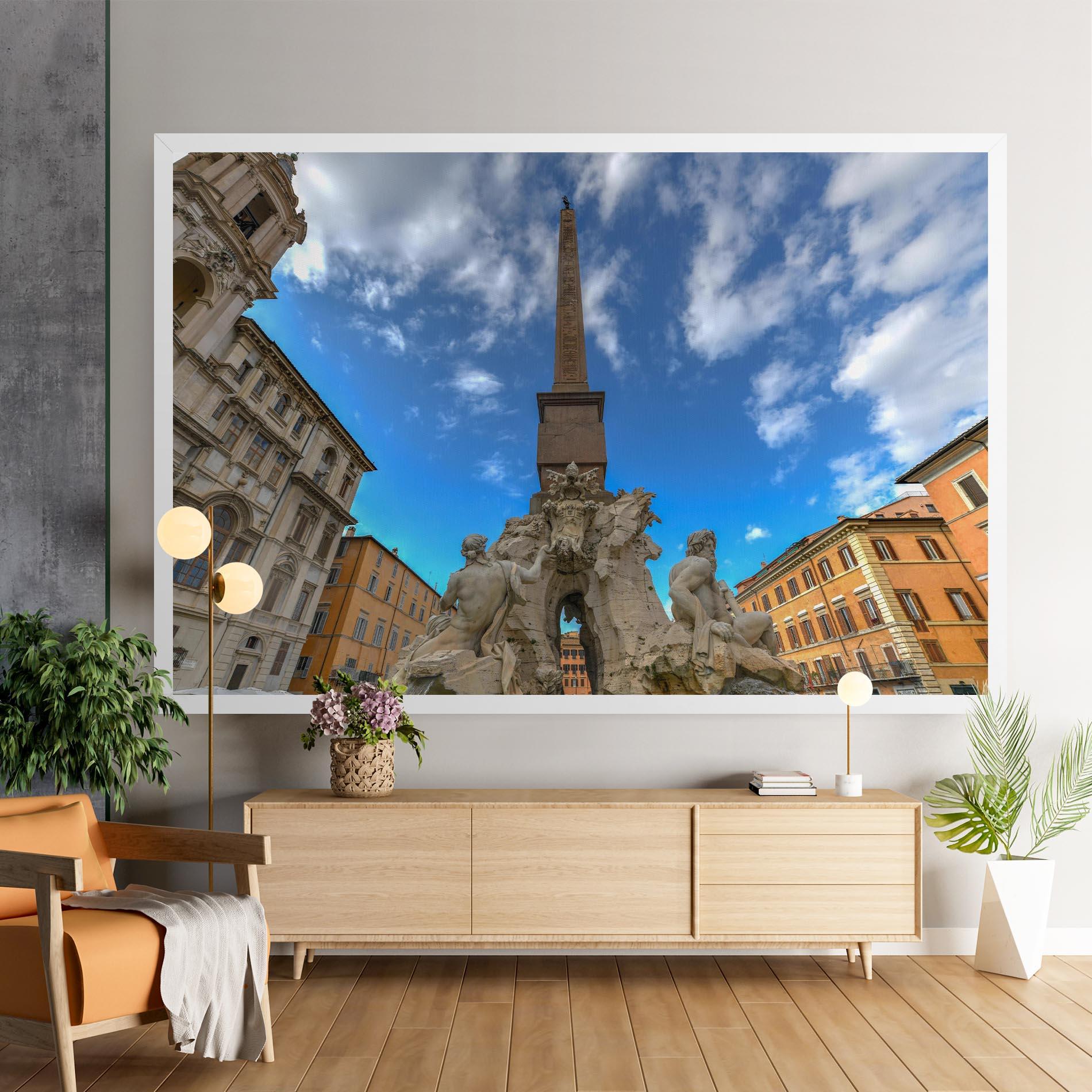 Leinwandbild Piazza Navona Italy mockup 9