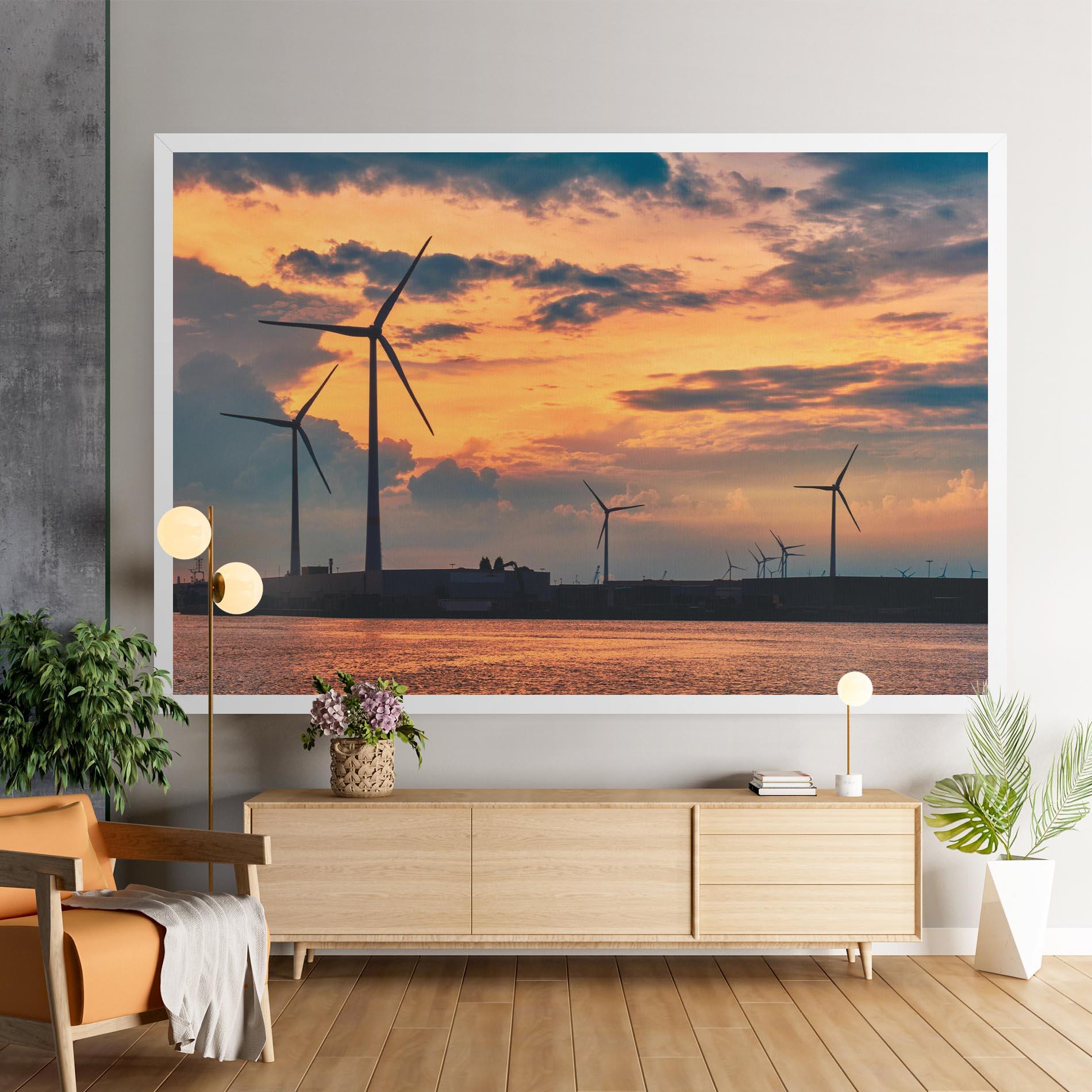 Leinwandbild Sunset Belgium mockup 9
