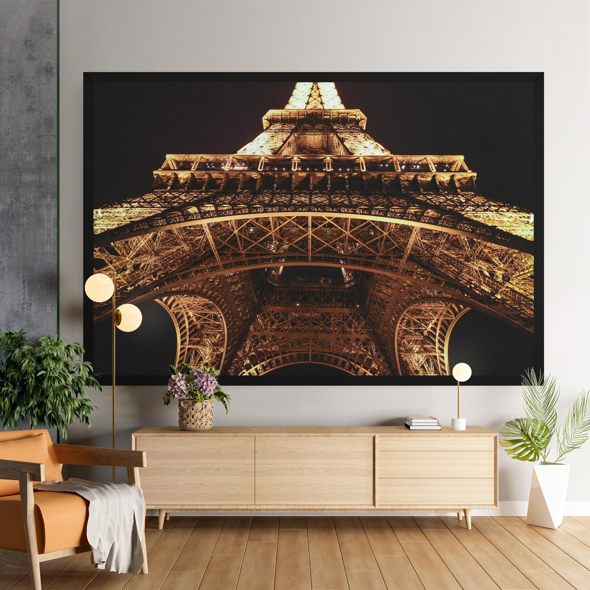 Leinwandbild Eiffel Tower At Night mockup 9