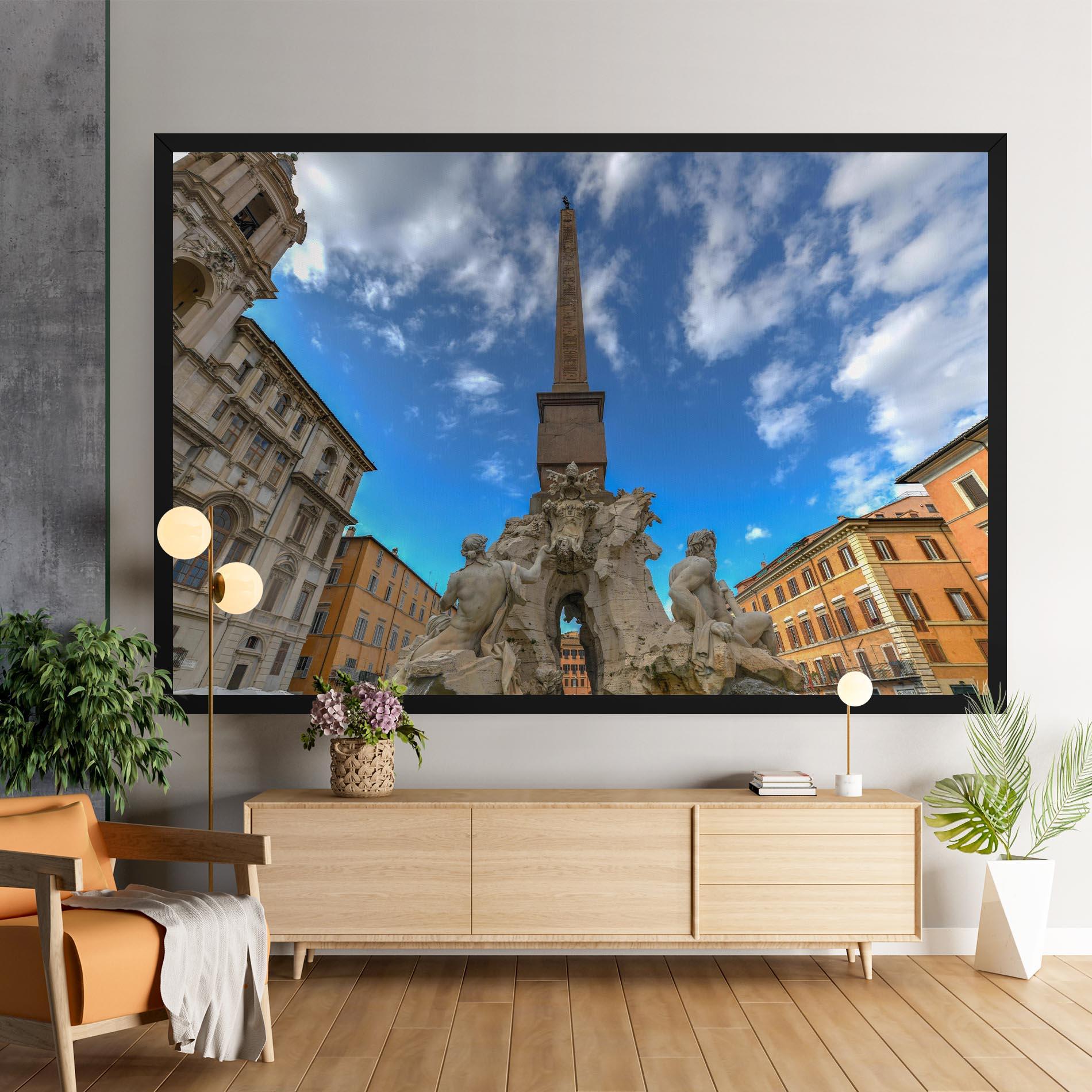 Leinwandbild Piazza Navona Italy mockup 9