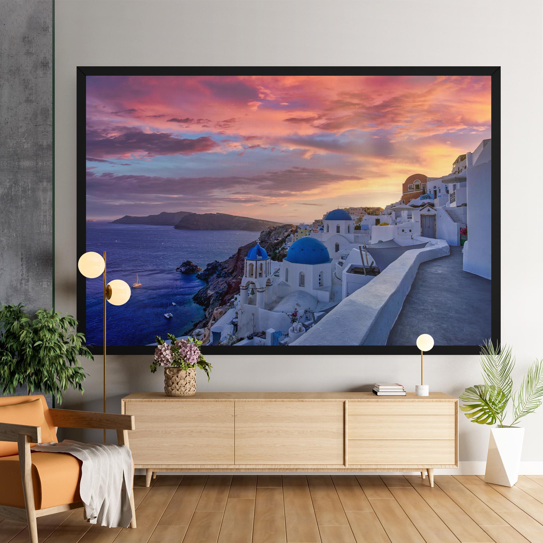 Leinwandbild Santorini View mockup 9