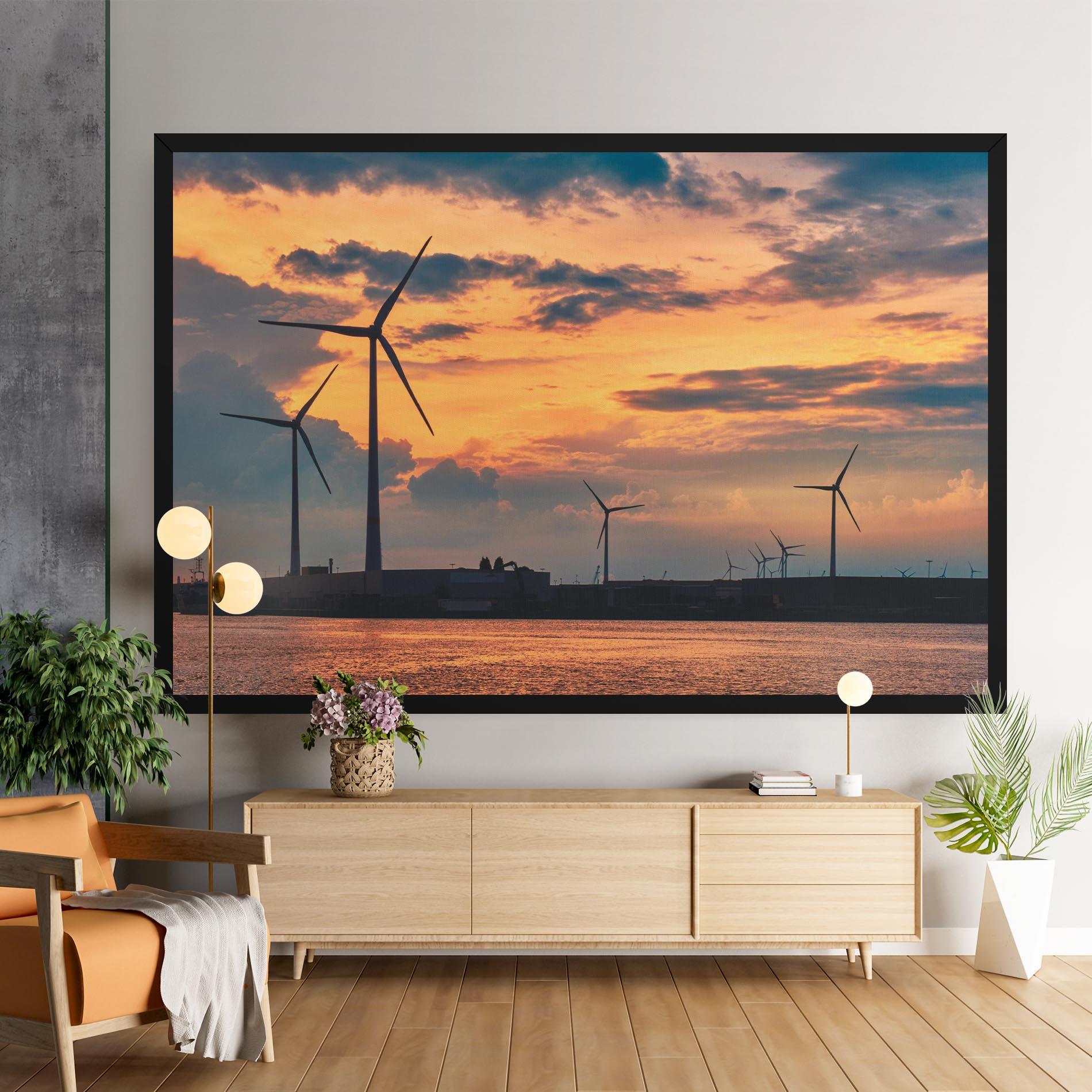 Leinwandbild Sunset Belgium mockup 9