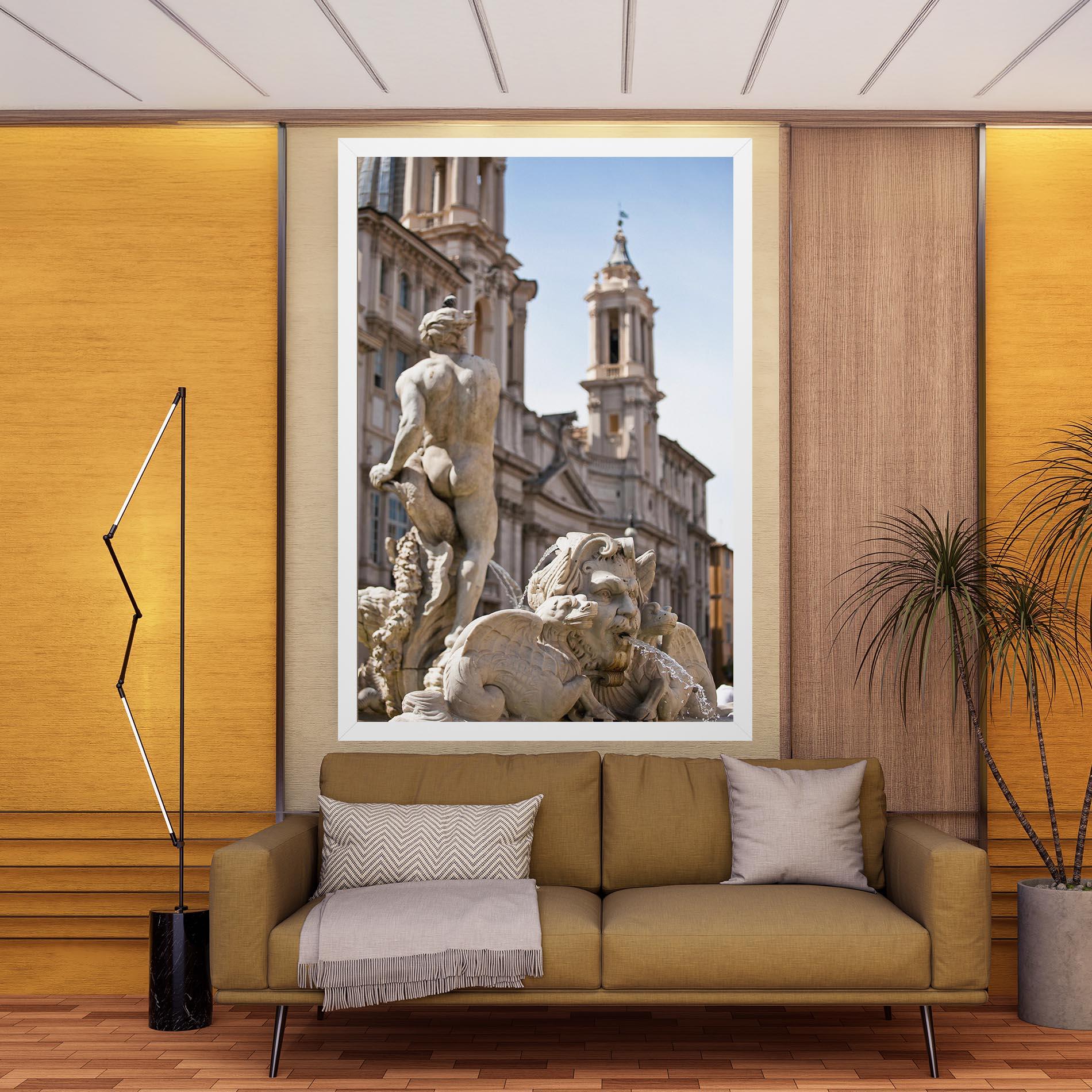 Leinwandbild Baroque Statue Italy mockup 9