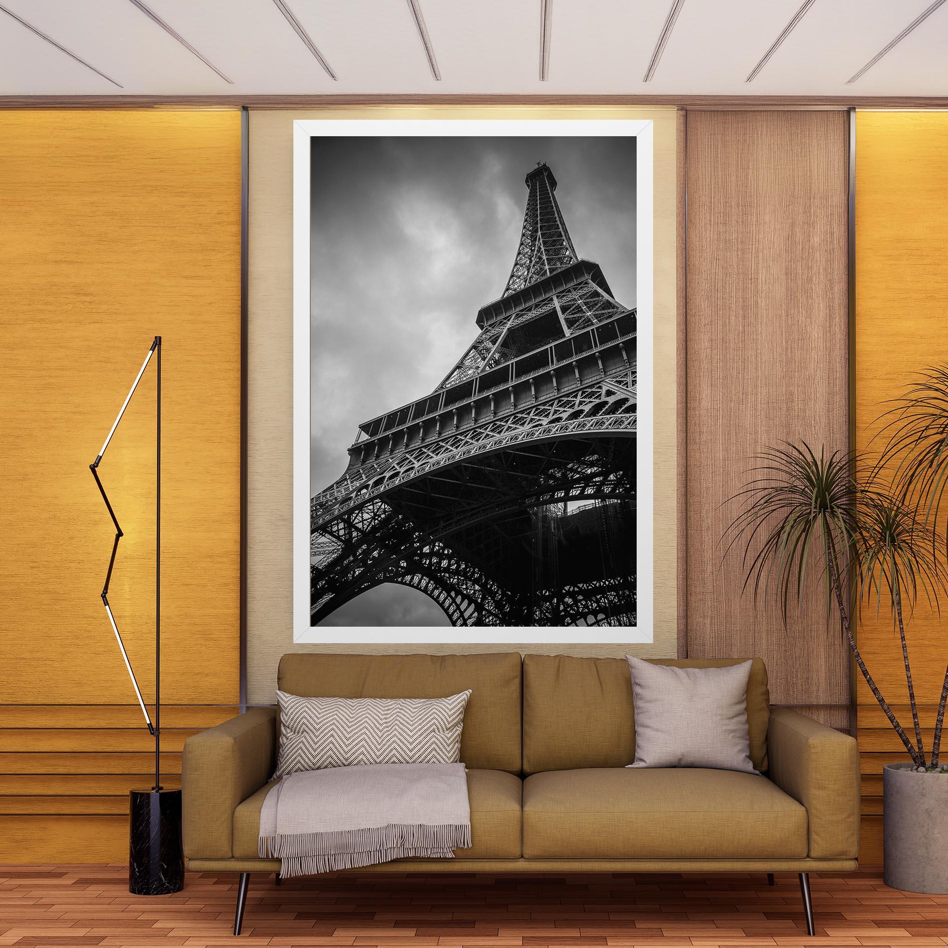 Leinwandbild Eiffel Grey Tower mockup 9