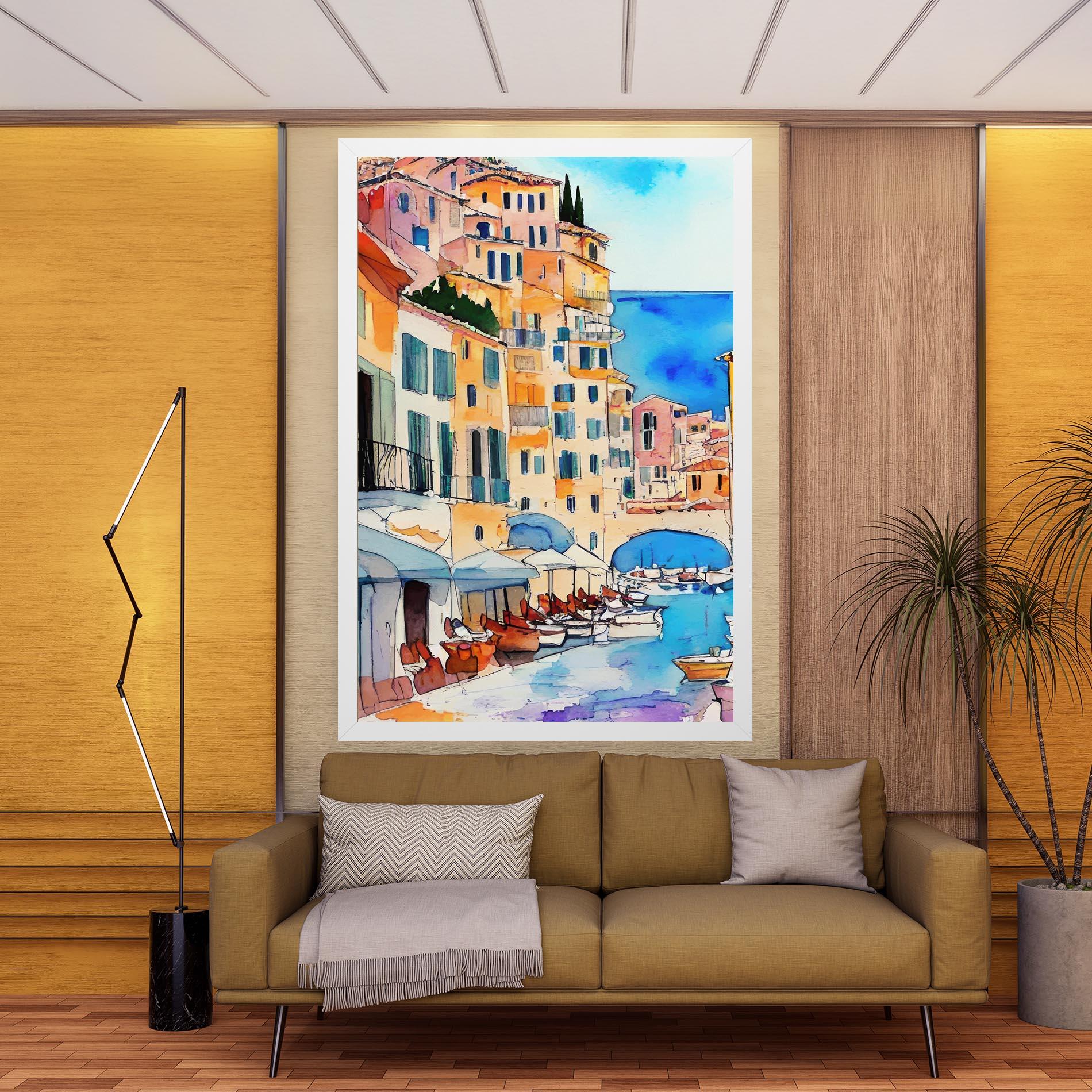 Leinwandbild France Watercolor mockup 9
