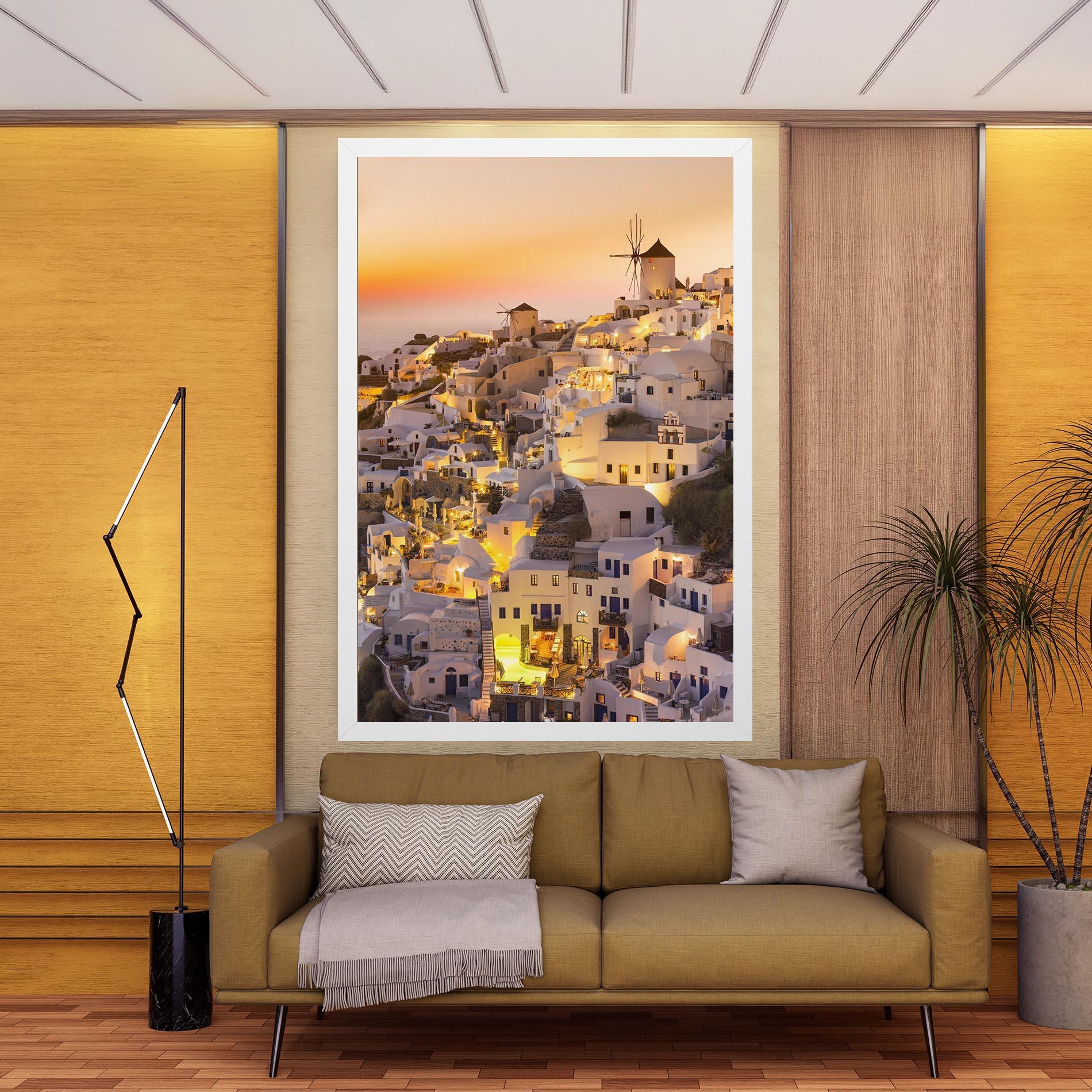 Leinwandbild Santorini Greece mockup 9