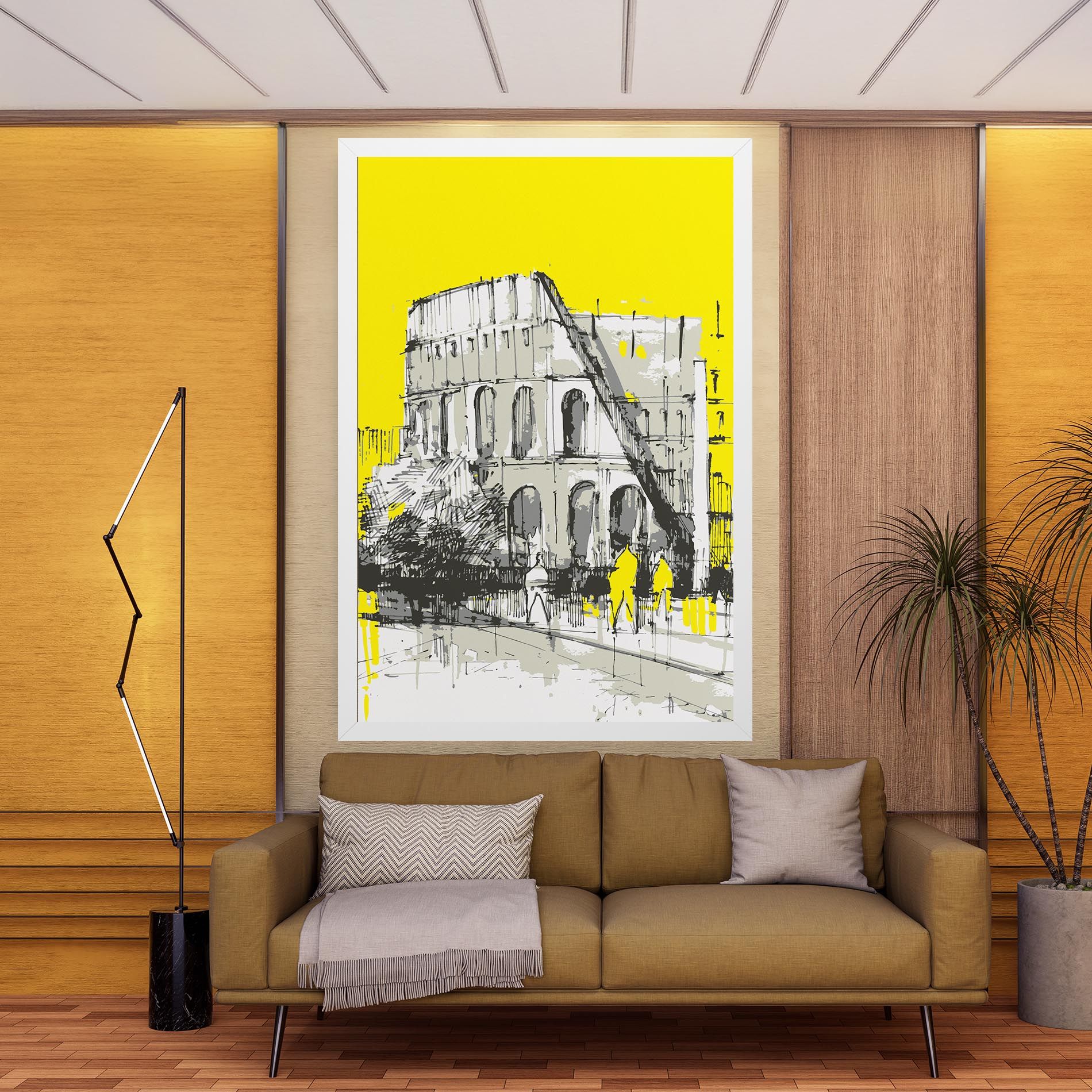 Yellow Colosseum mockup 9