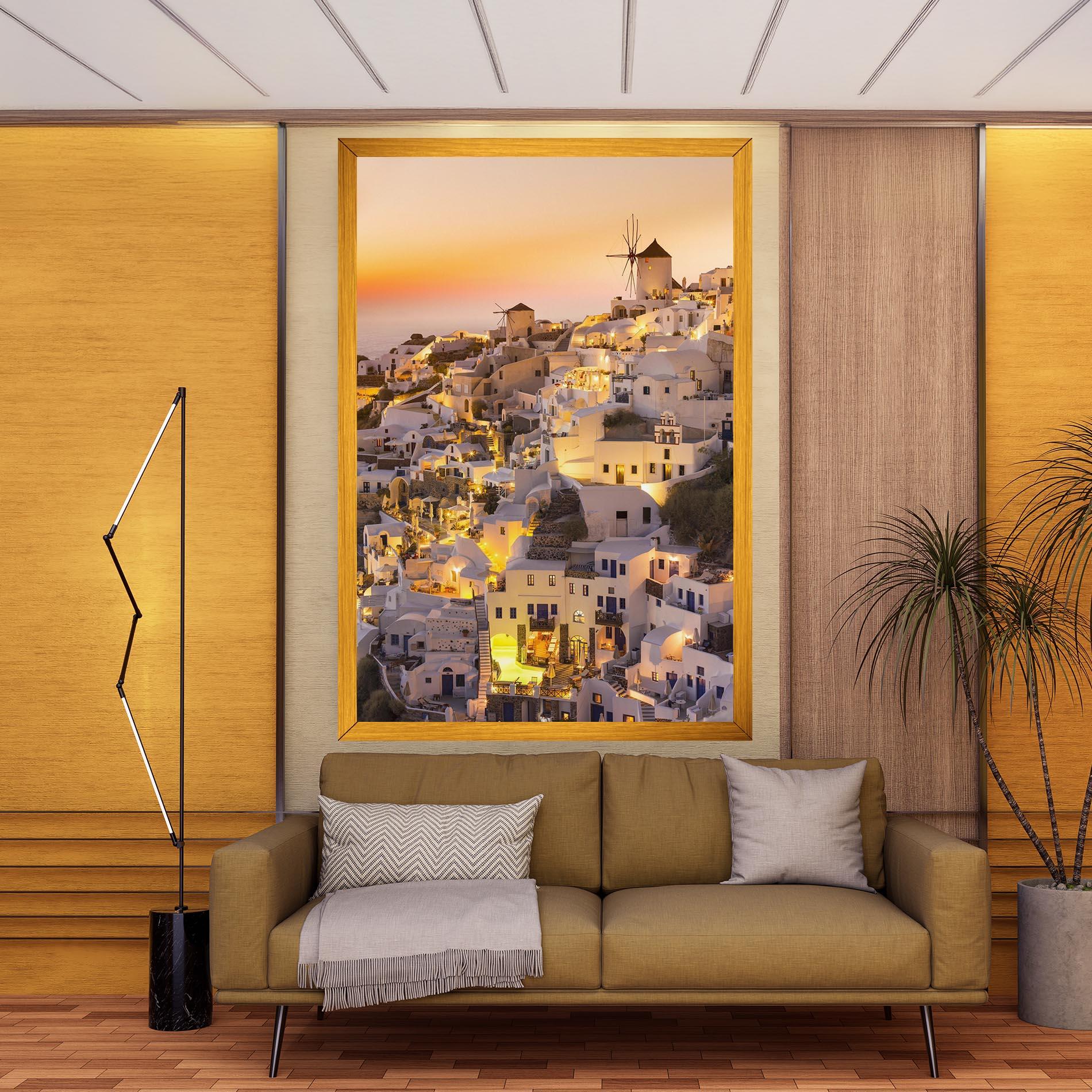 Leinwandbild Santorini Greece mockup 9