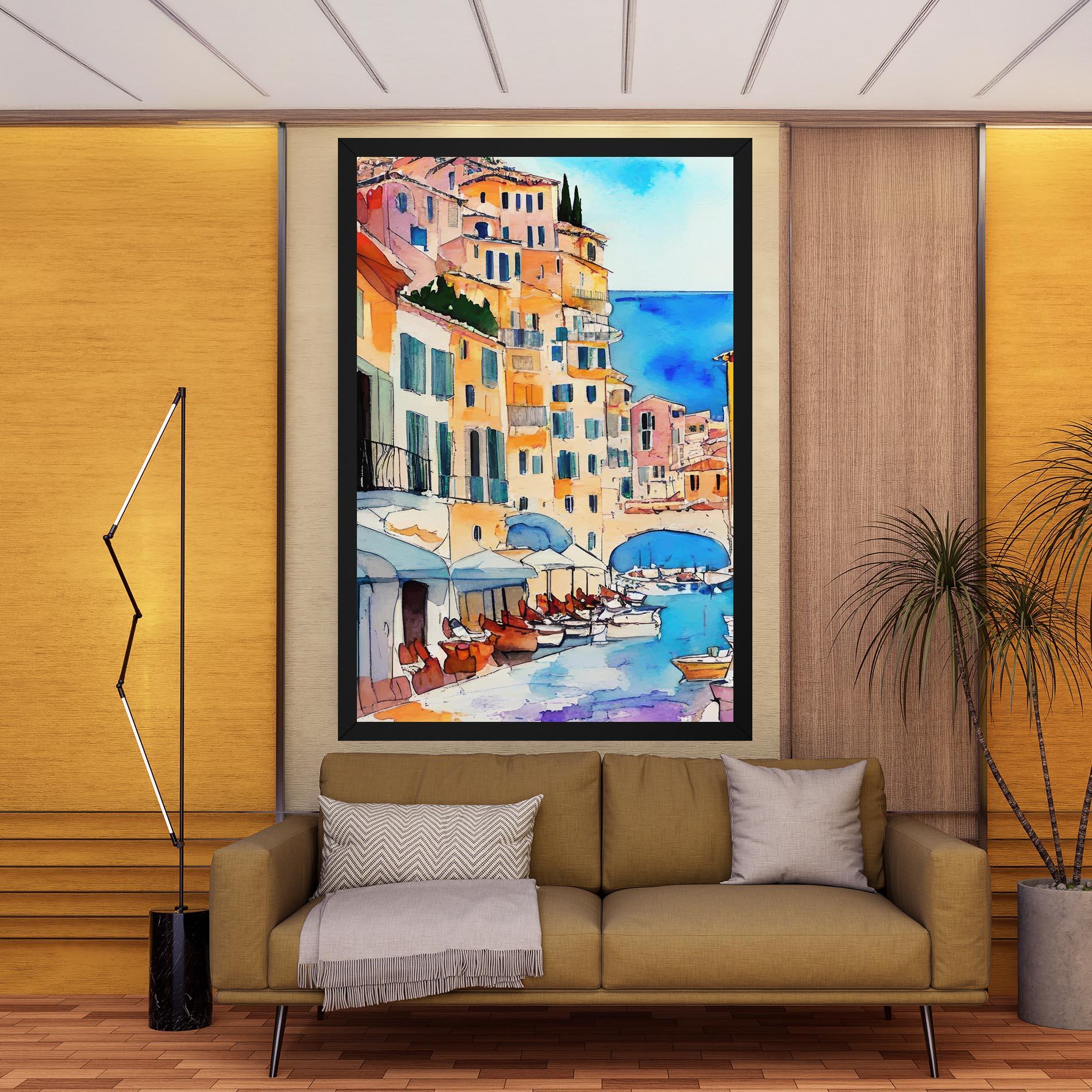 Leinwandbild France Watercolor mockup 9