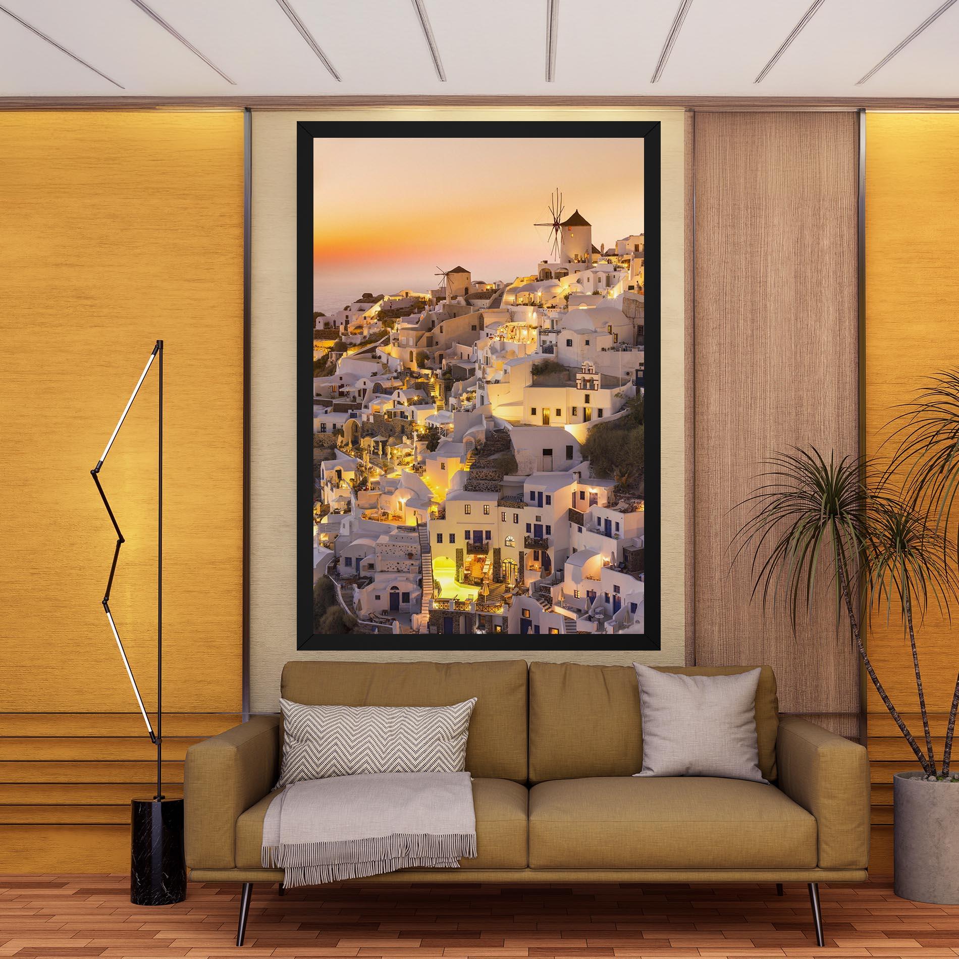 Leinwandbild Santorini Greece mockup 9