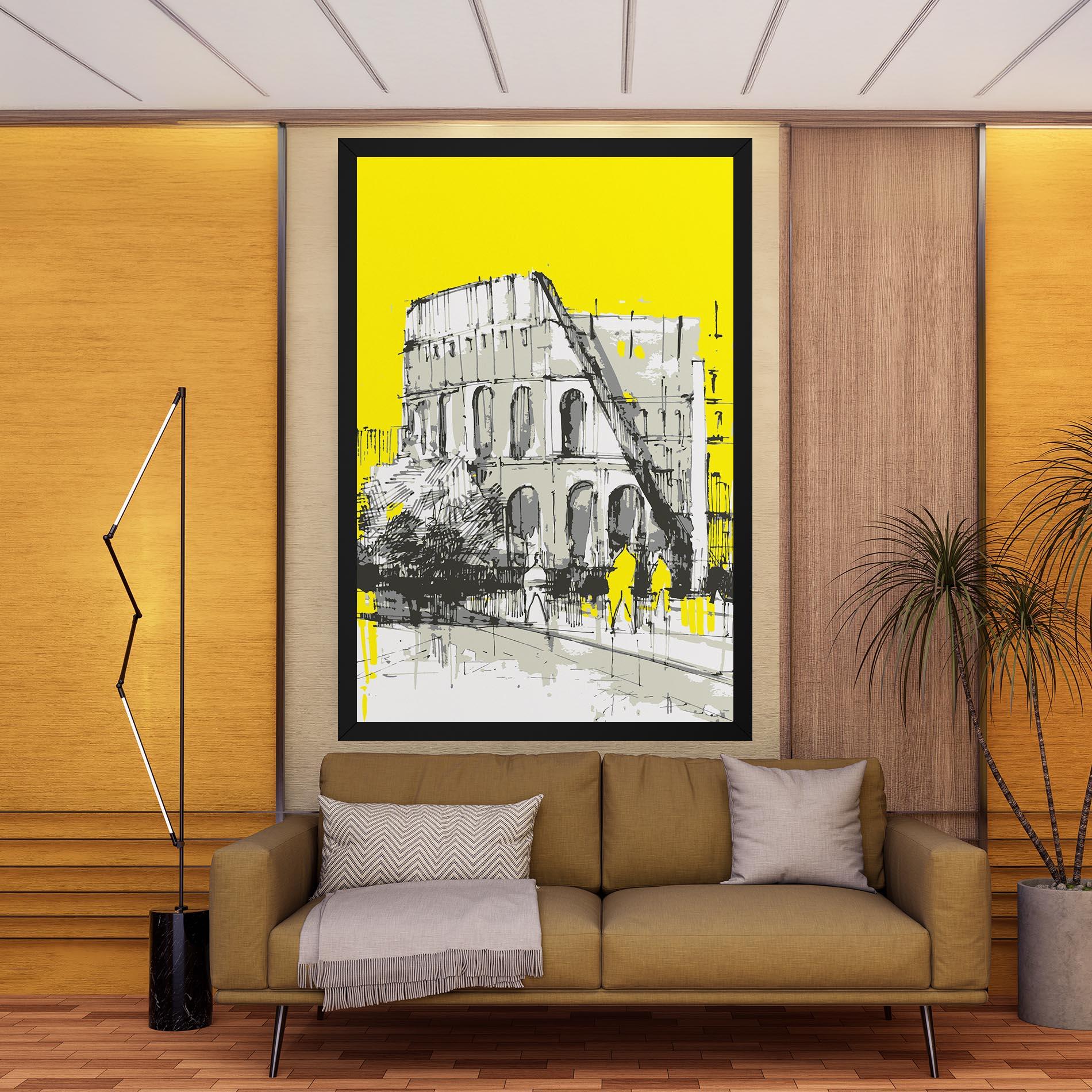 Leinwandbild Yellow Colosseum mockup 9