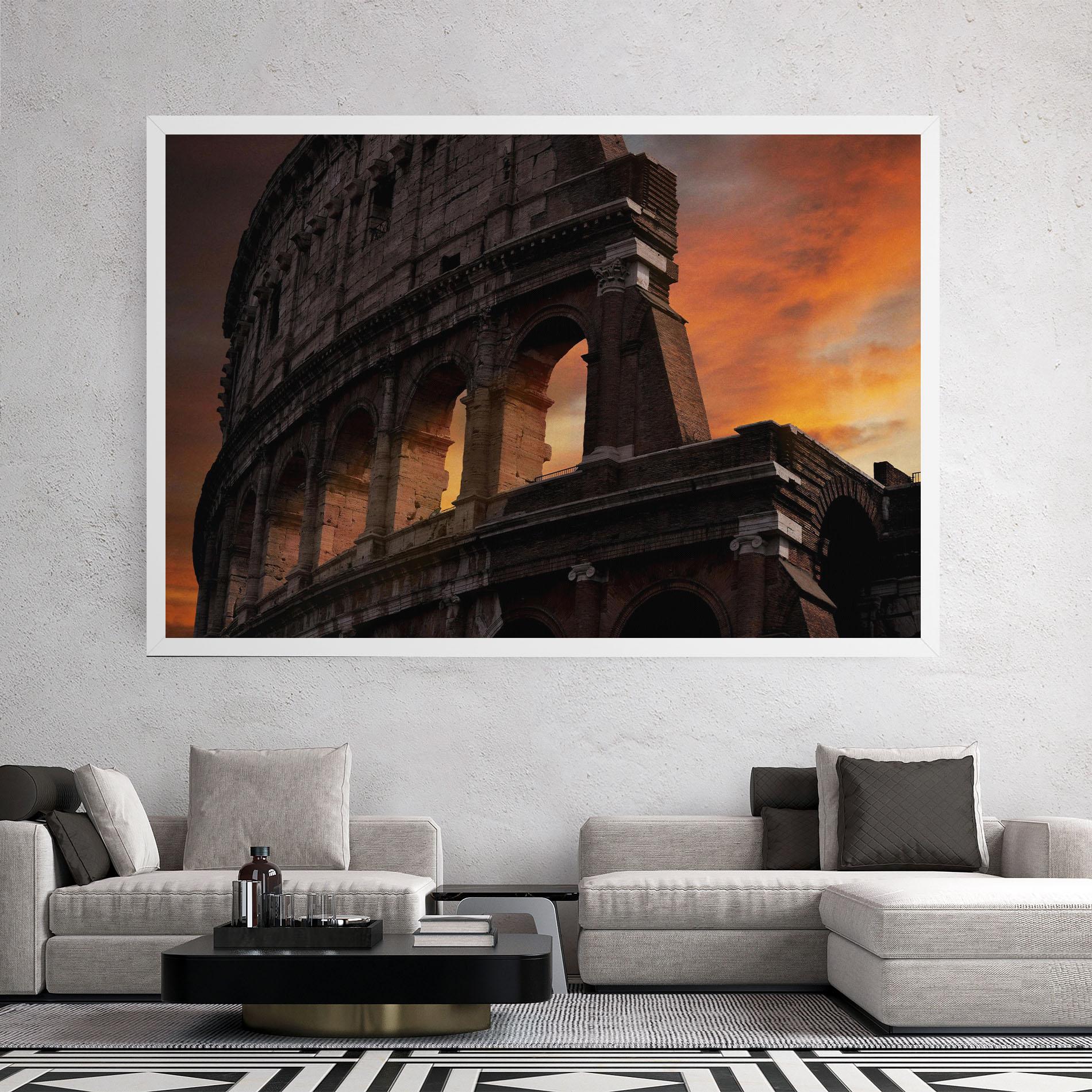 Leinwandbild Colosseum Sunset mockup 2