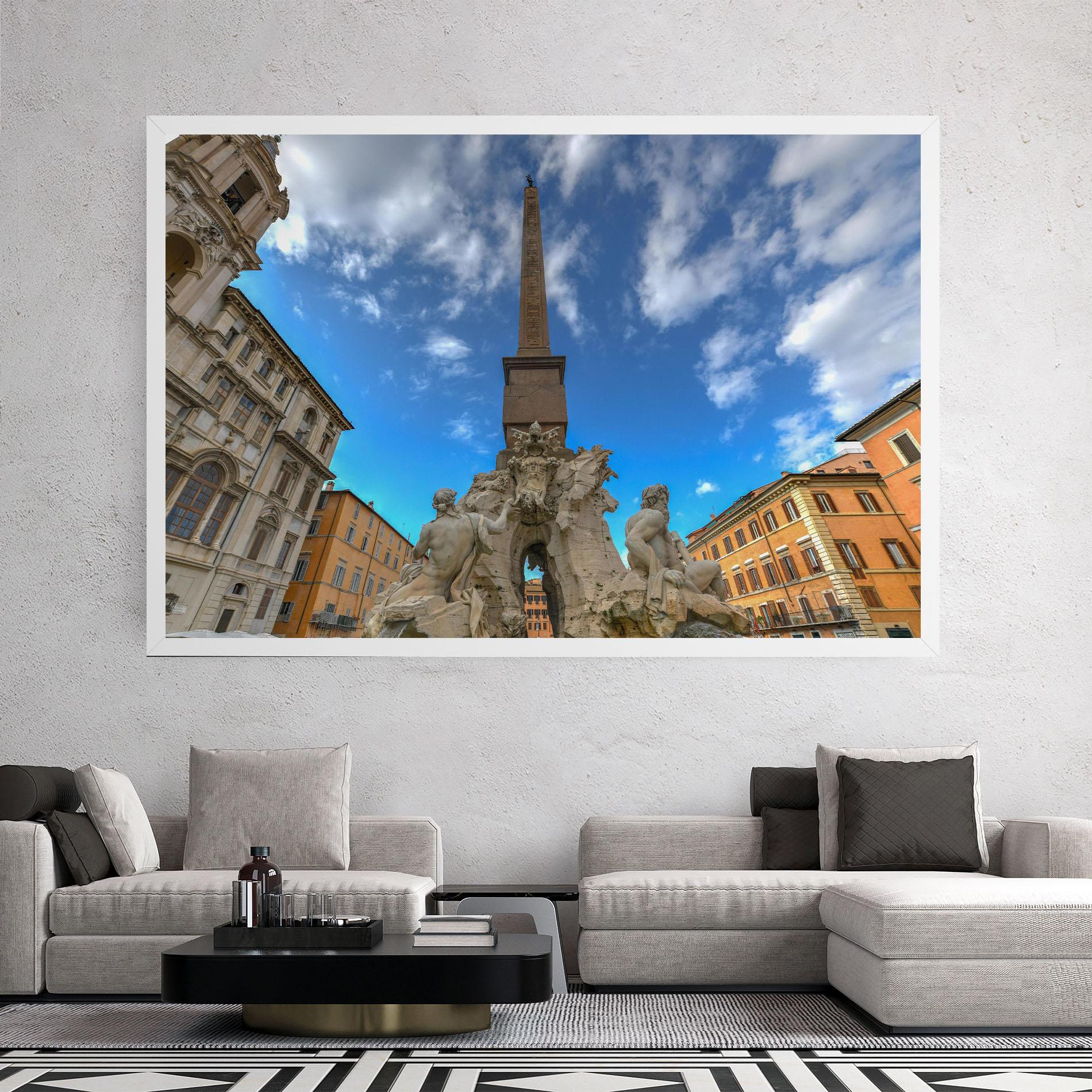 Leinwandbild Piazza Navona Italy mockup 2