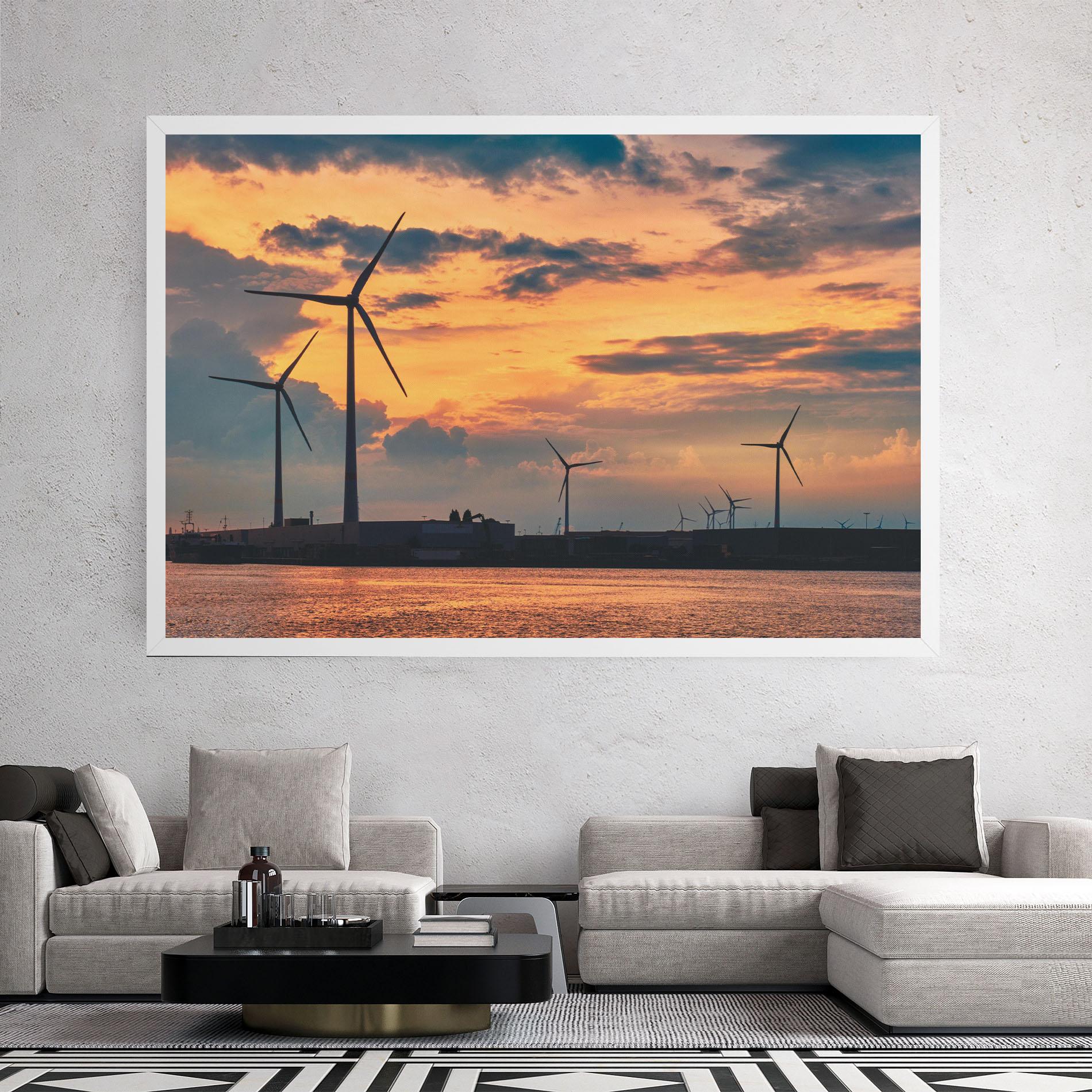 Leinwandbild Sunset Belgium mockup 2