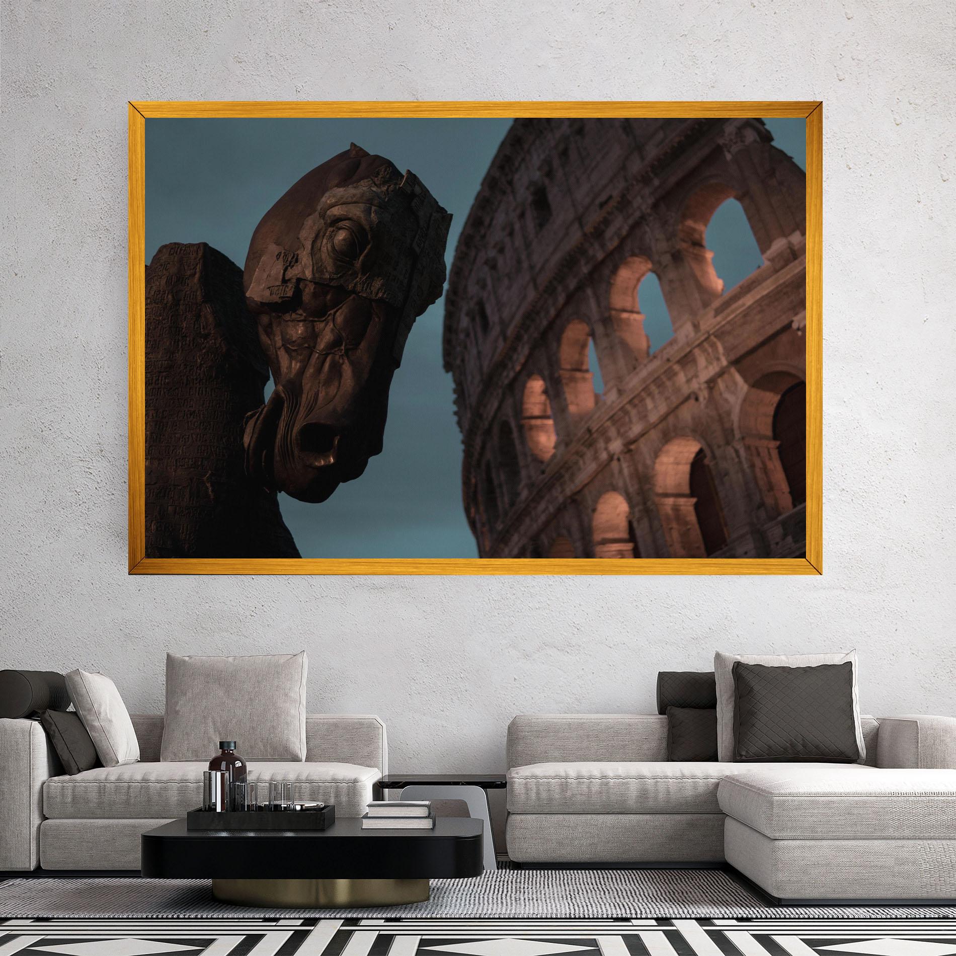 Leinwandbild Colosseum Horse mockup 2