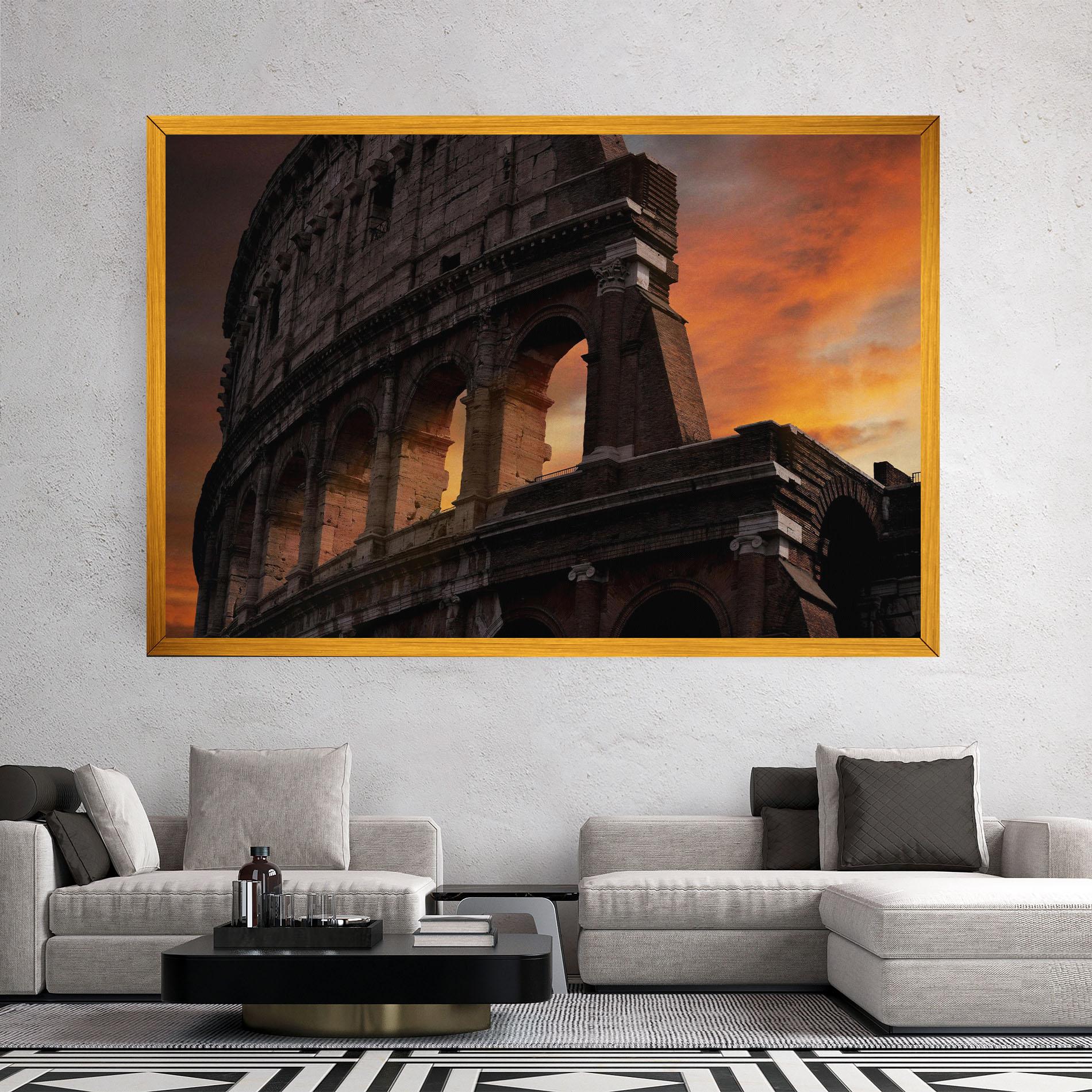 Leinwandbild Colosseum Sunset mockup 2