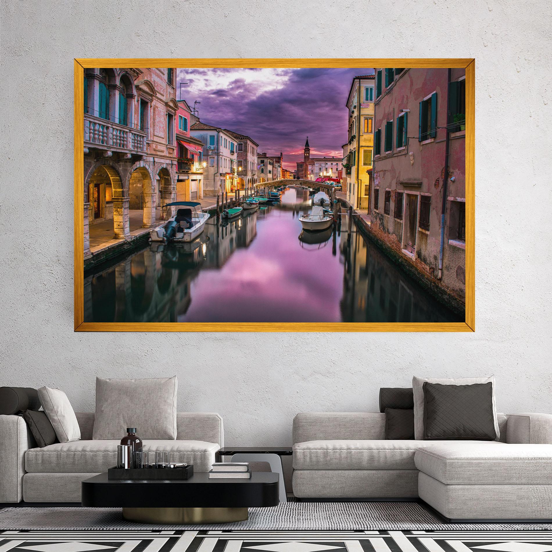 Leinwandbild Purple Light Venecia mockup 2