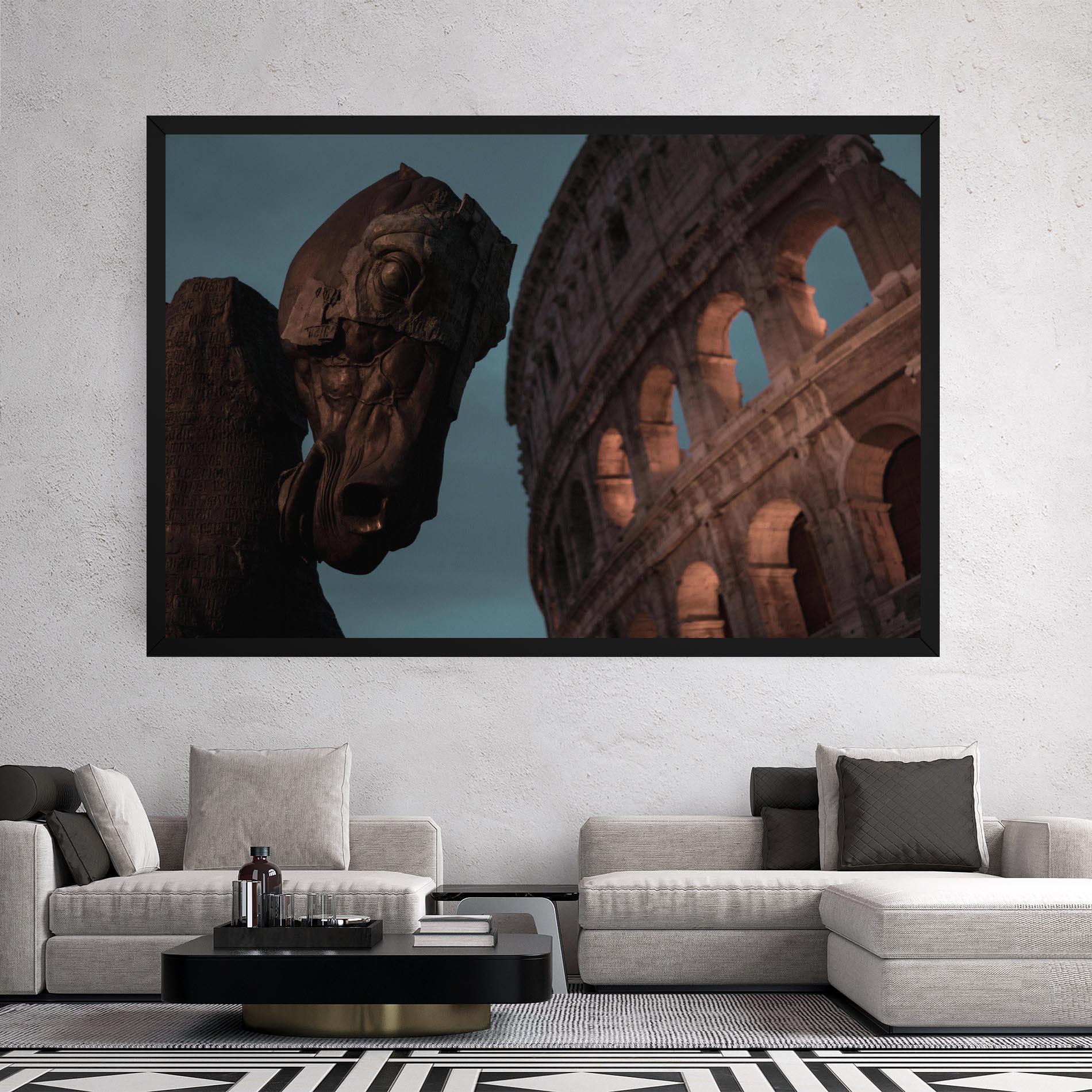 Leinwandbild Colosseum Horse mockup 2
