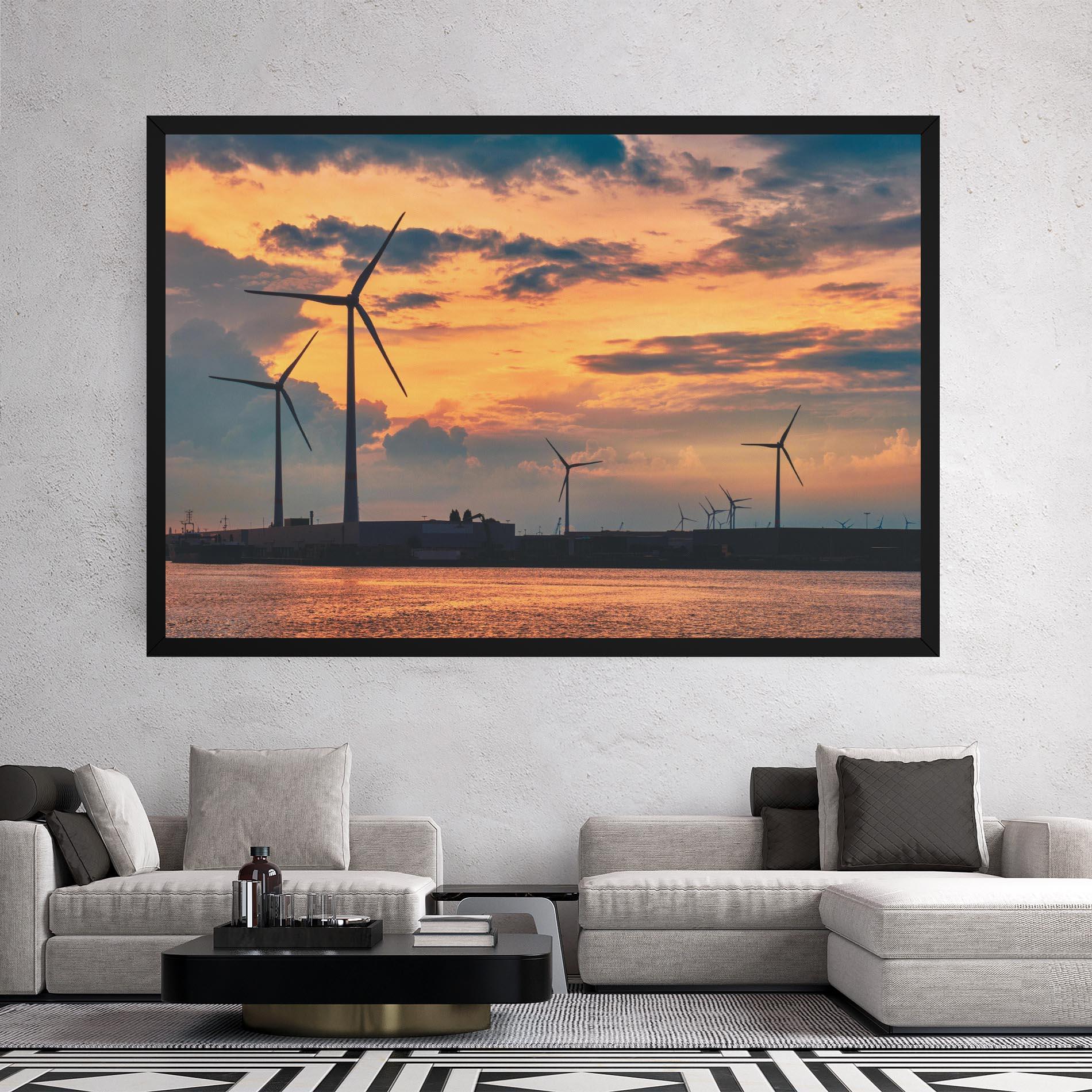 Leinwandbild Sunset Belgium mockup 2