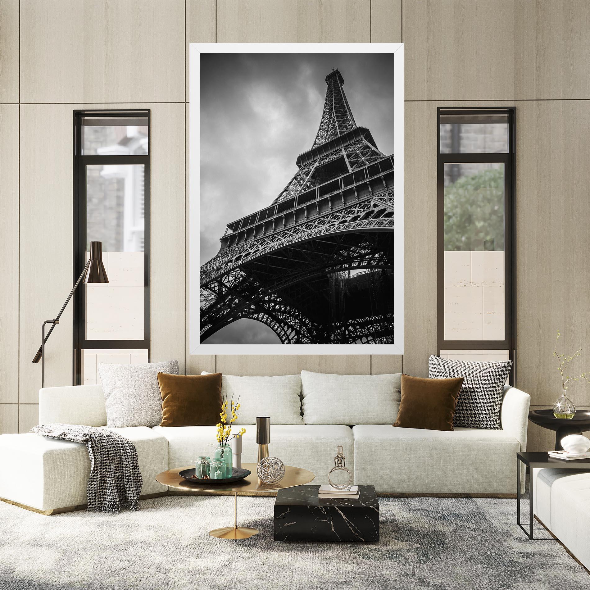 Leinwandbild Eiffel Grey Tower mockup 2