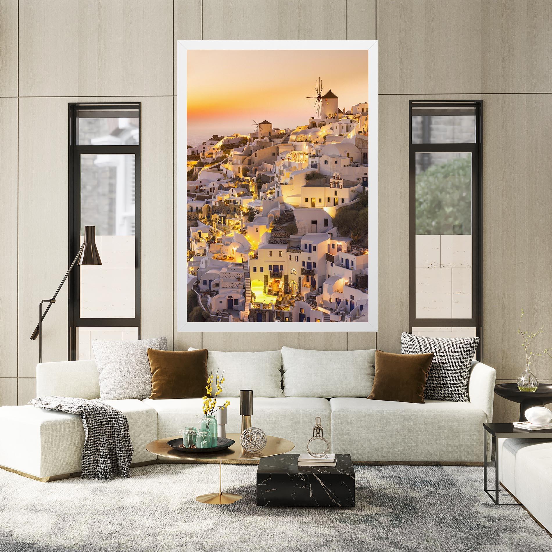 Leinwandbild Santorini Greece mockup 2
