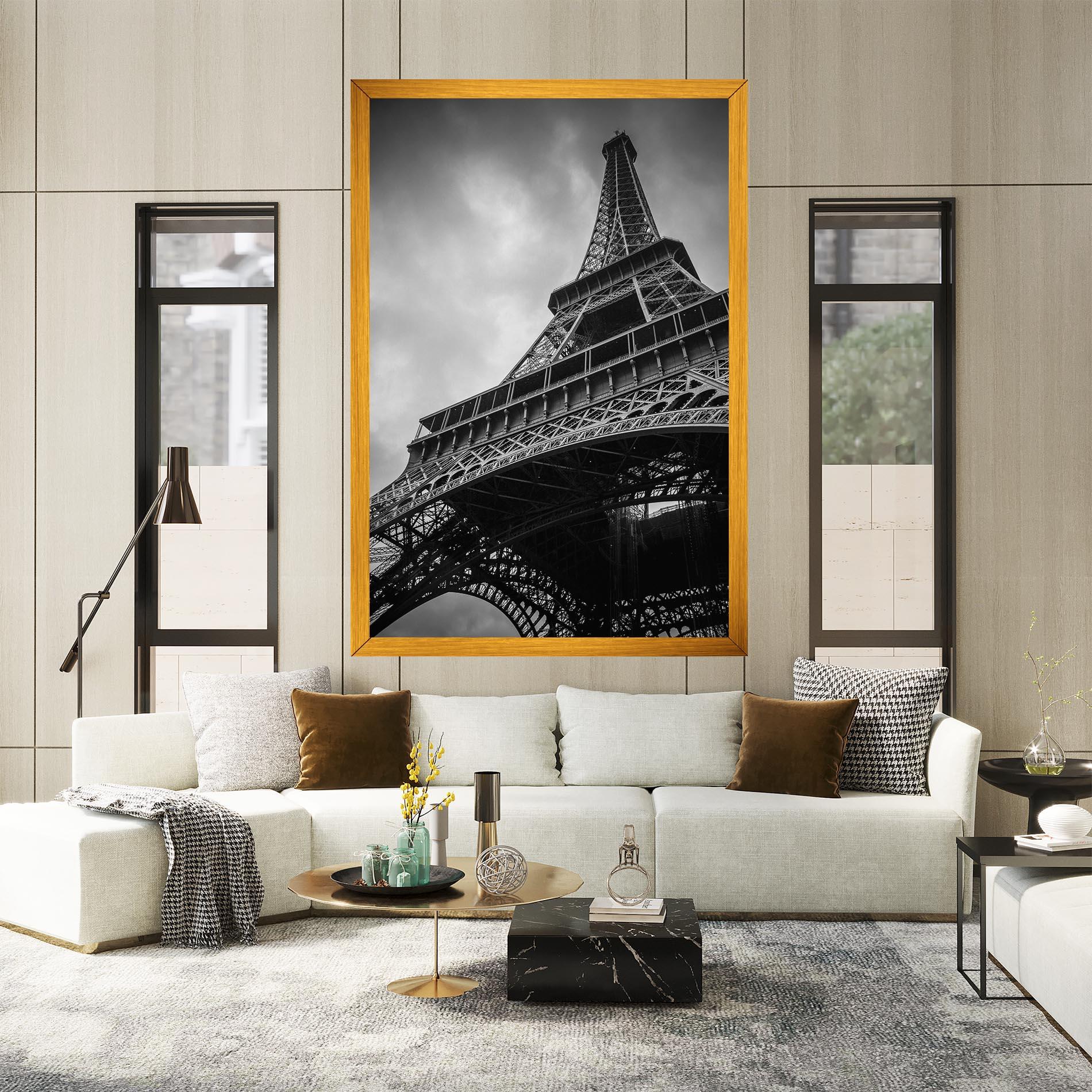 Leinwandbild Eiffel Grey Tower mockup 2