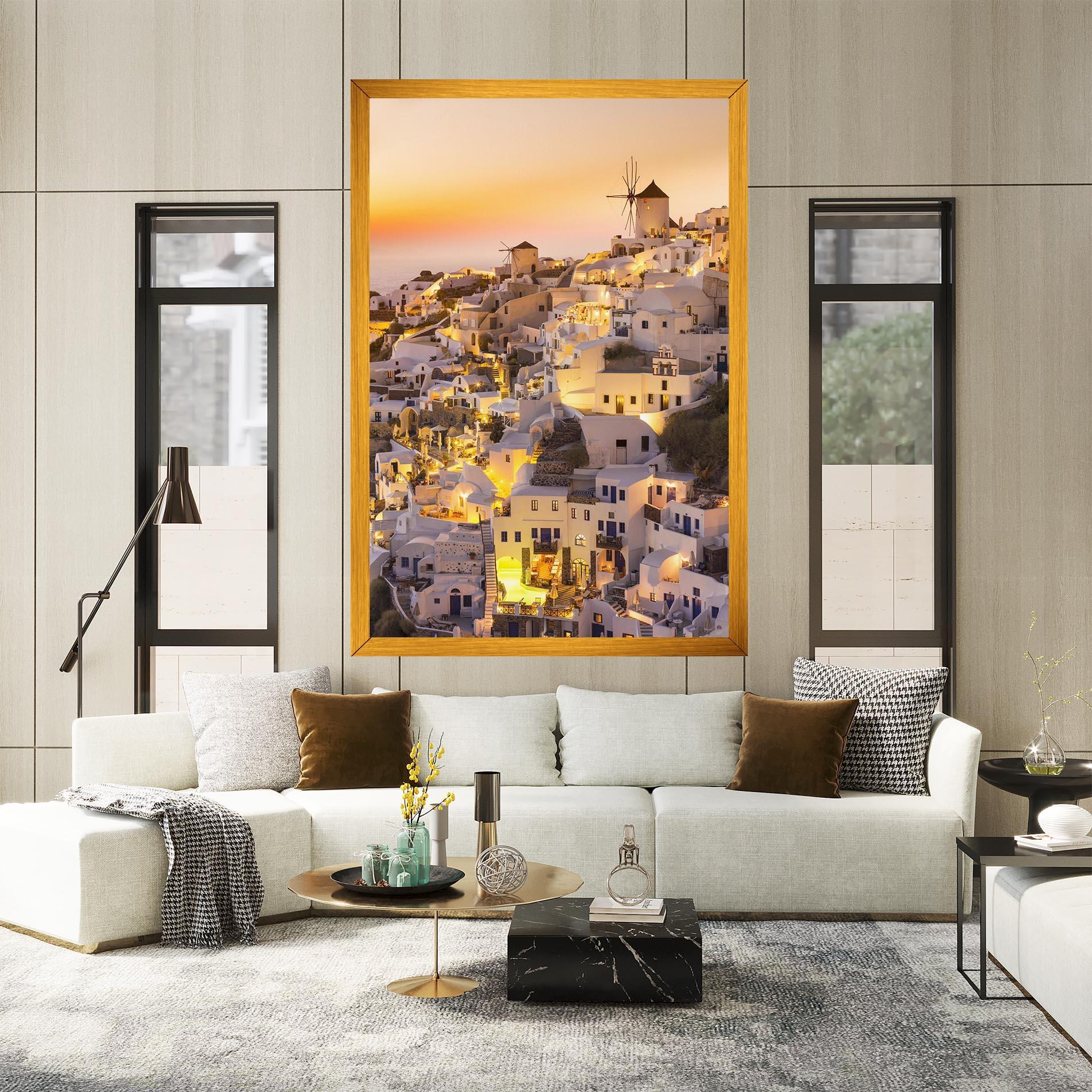 Leinwandbild Santorini Greece mockup 2