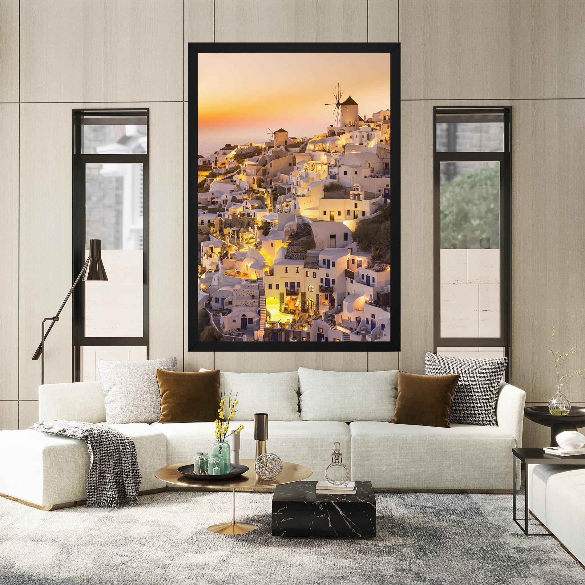 Leinwandbild Santorini Greece mockup 2